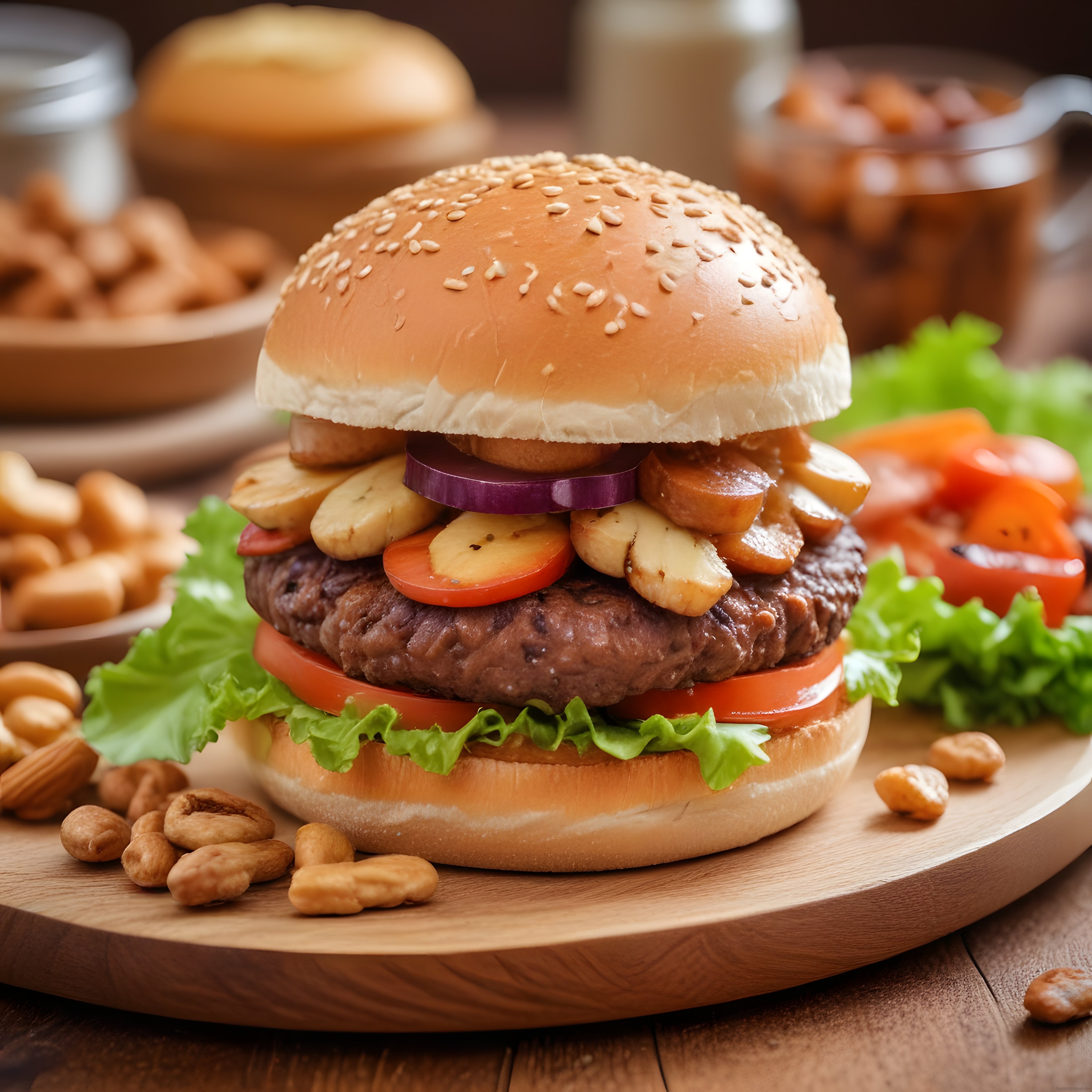 Muz ve Yer Fıstığıyla Süslenmiş Absürt Hamburger: İlginç Lezzet Deneyimi