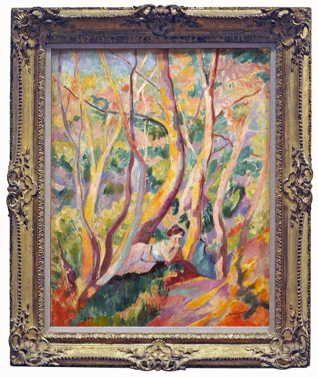 Müze duvarındaki yağlı boya tablo - sanat