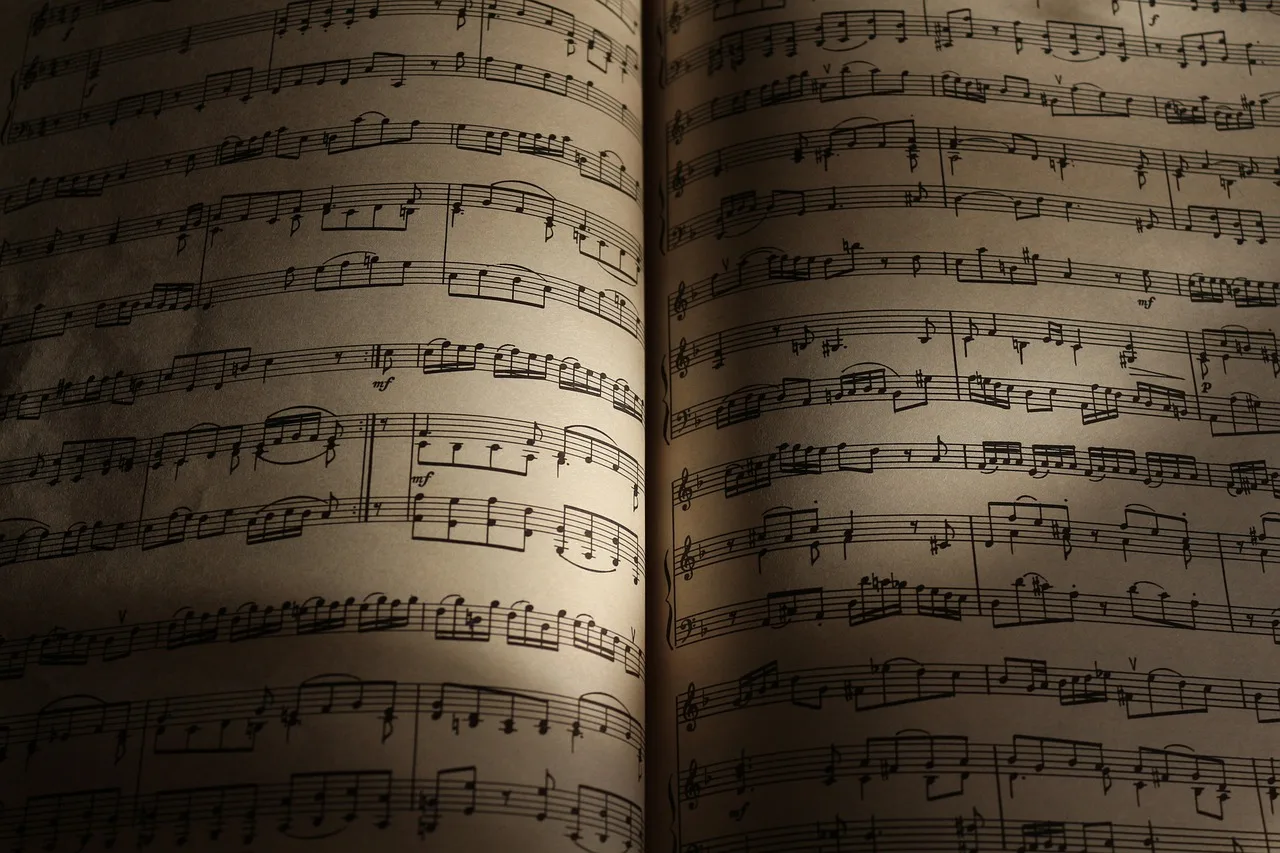 Müzik notası sayfası - vintage kağıt stili Müzik notası sayfası - vintage kağıt stili