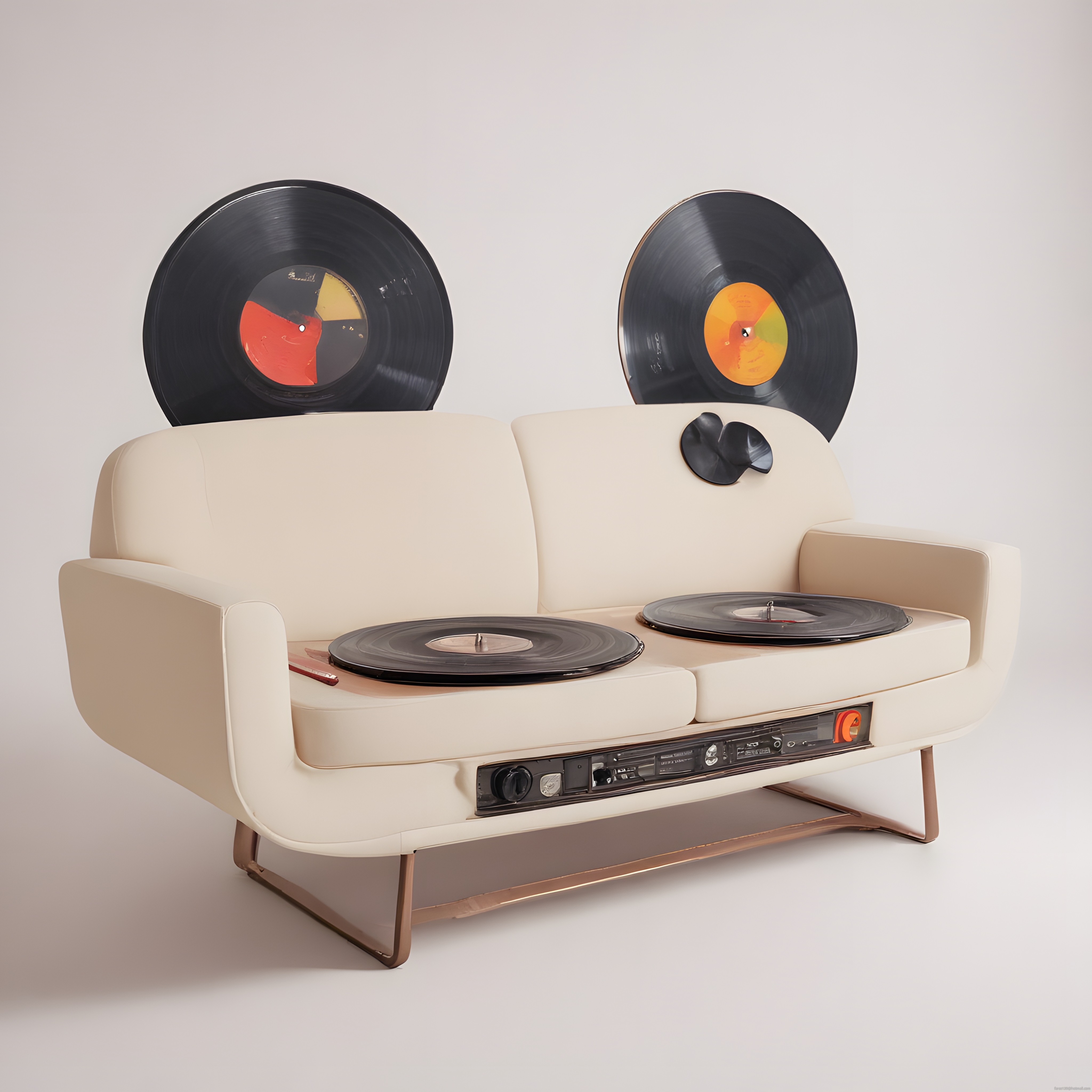 Müzik Tutkunlarına Özel: Vinil Plak ve Pikap Entegreli Tasarım Kanepe