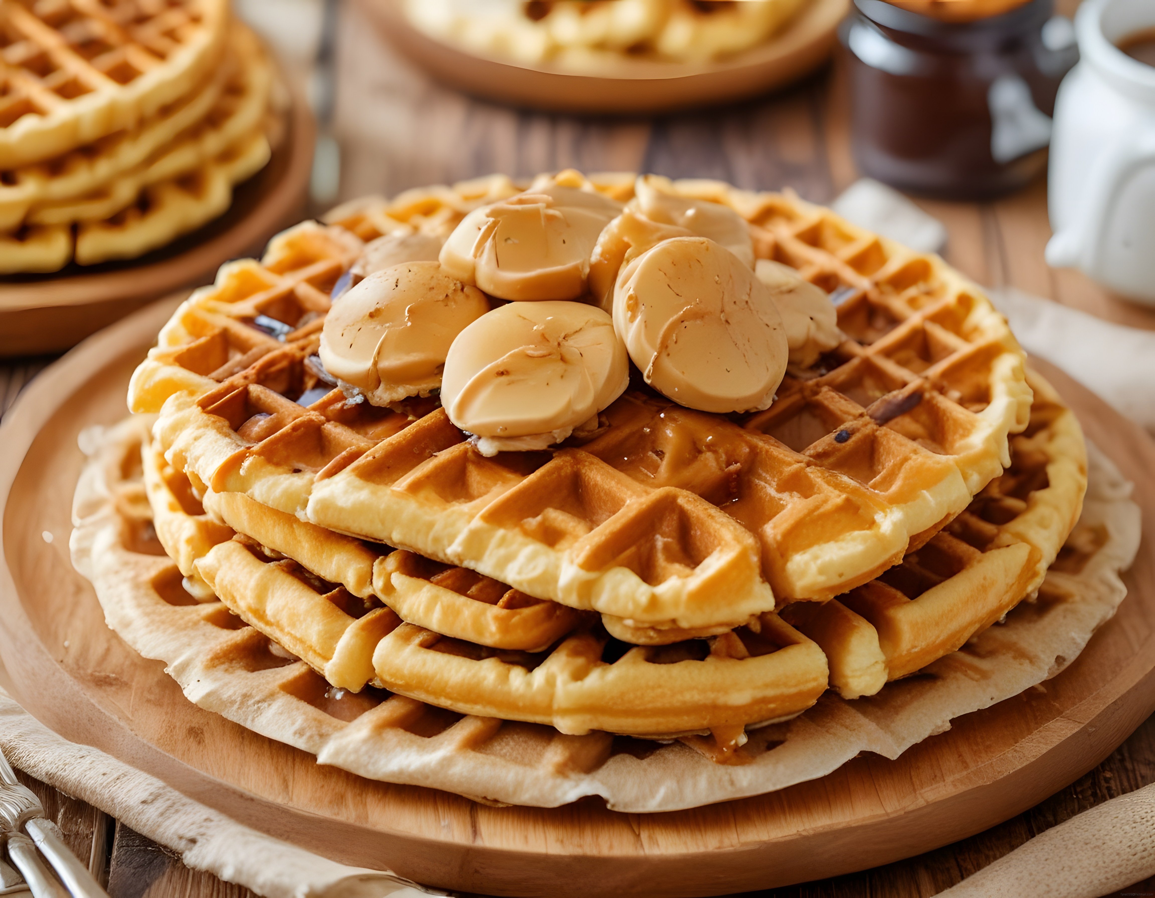 Muzlu Ballı Waffle Kahvaltısı: Sıcacık Lezzet ve Şık Sunum Önerisi