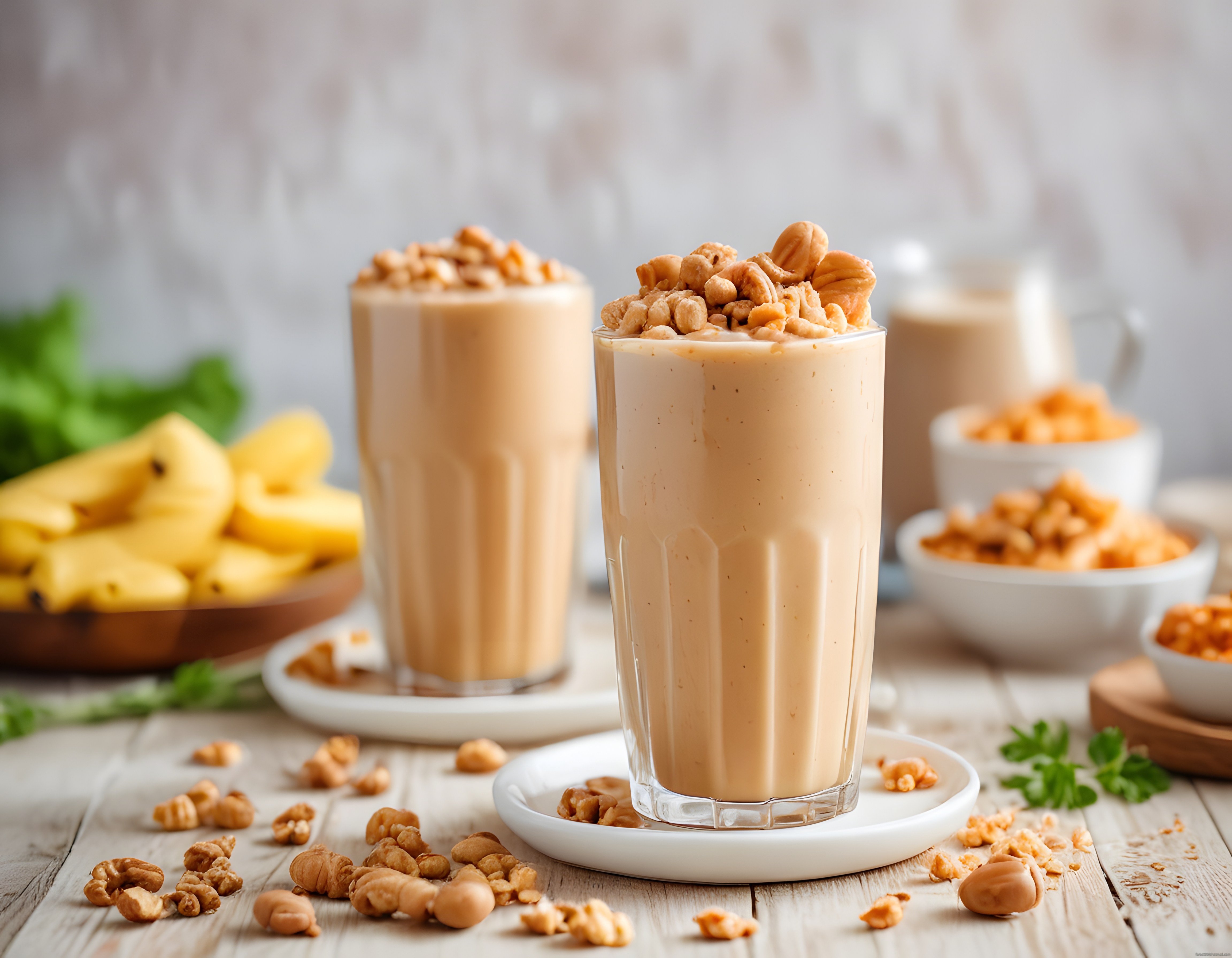 Muzlu Fındıklı ve Cevizli Smoothie: Besleyici Kahvaltılık Protein İçeceği