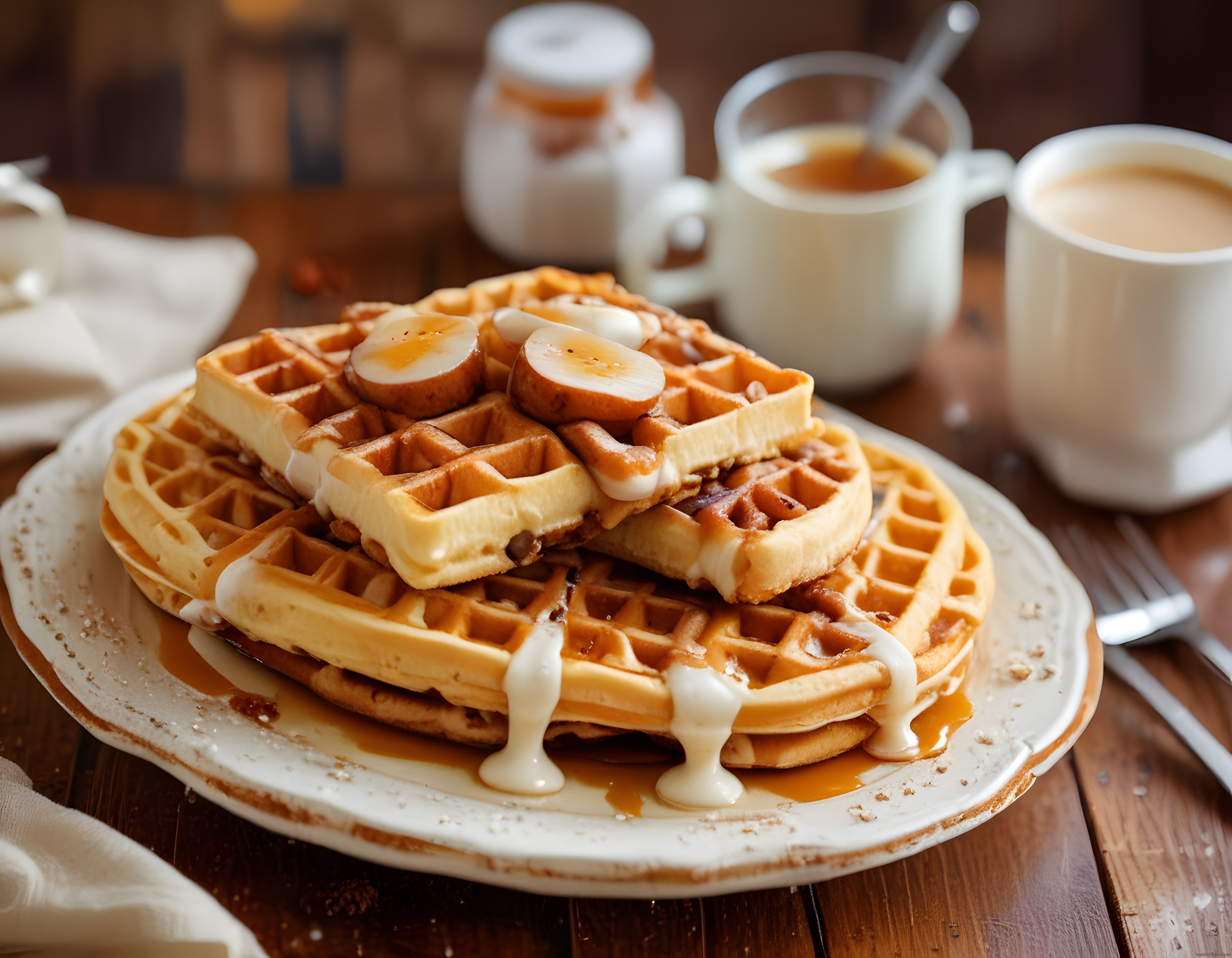 Muzlu Waffle ve Sıcak Kahve: Kahvaltı Masasında Lezzetli Anlar