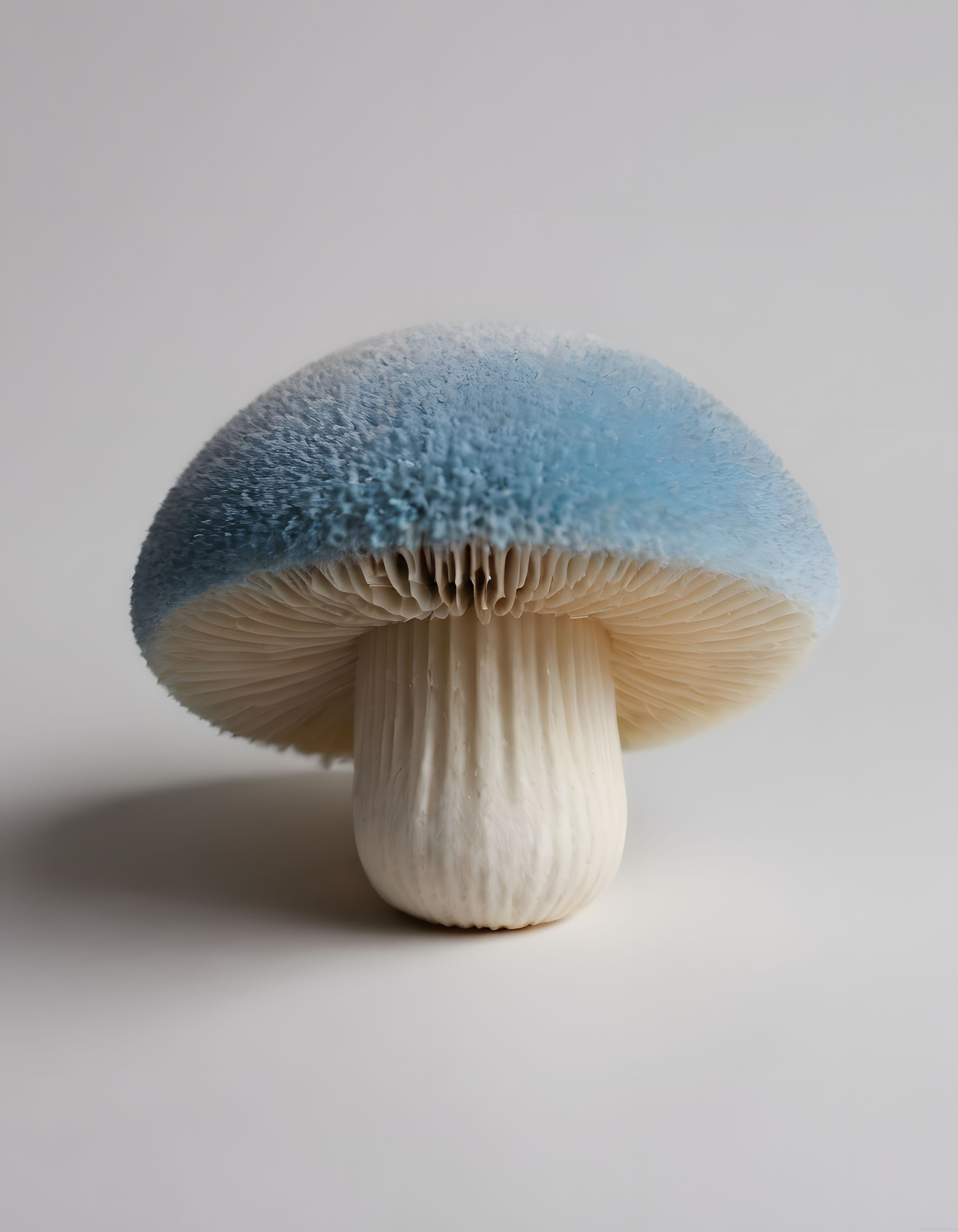 Nadir Mavi Şapkalı Mantarın Estetik Makro Çekimi ve Doğal Detayları