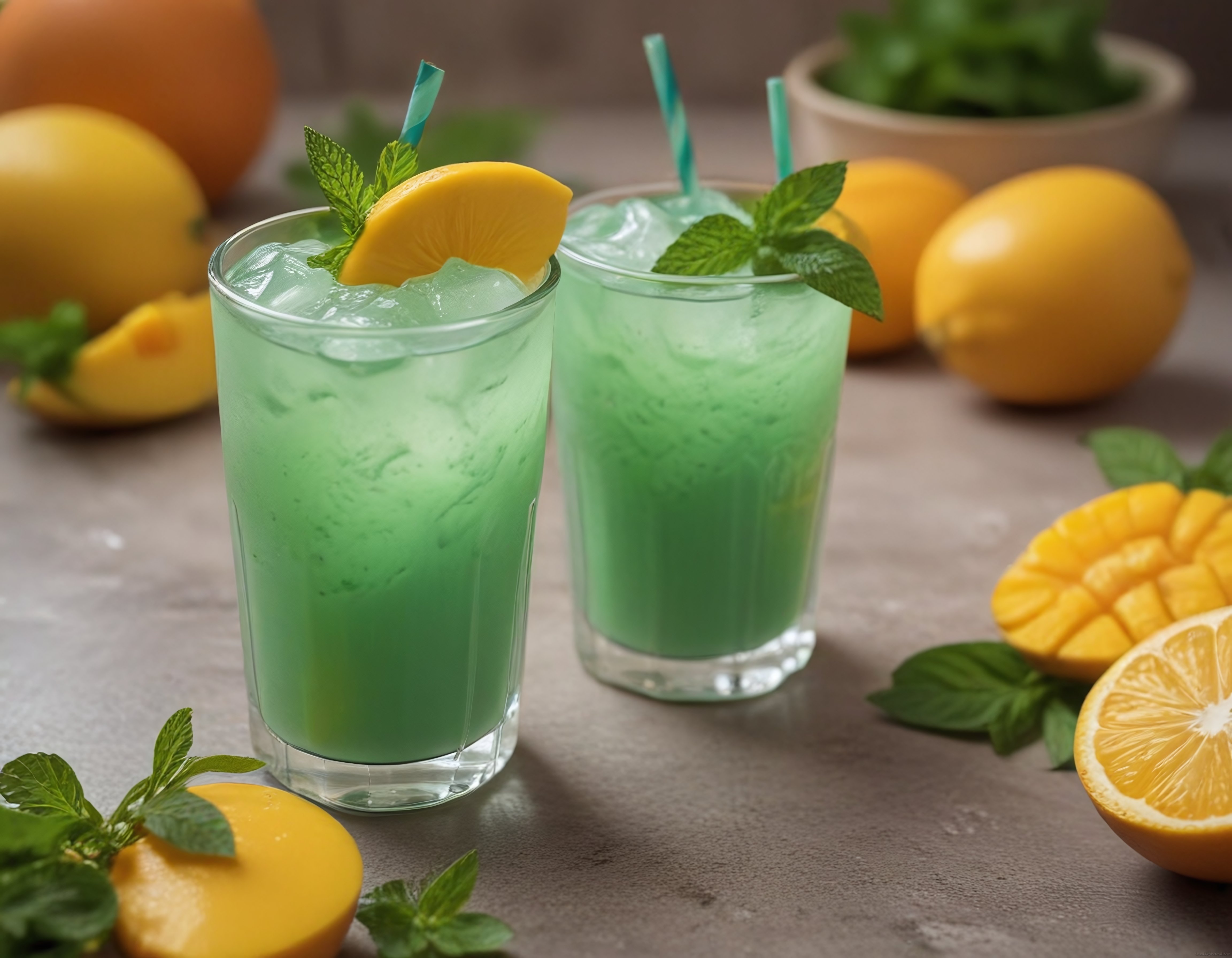 Naneli Yeşil Limonata Tarifi: Buzlu Portakallı Ferahlatıcı Yaz İçeceği