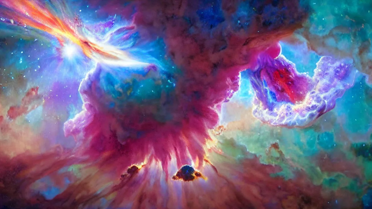 Nebula galaksi uzay bulutsu manzarası