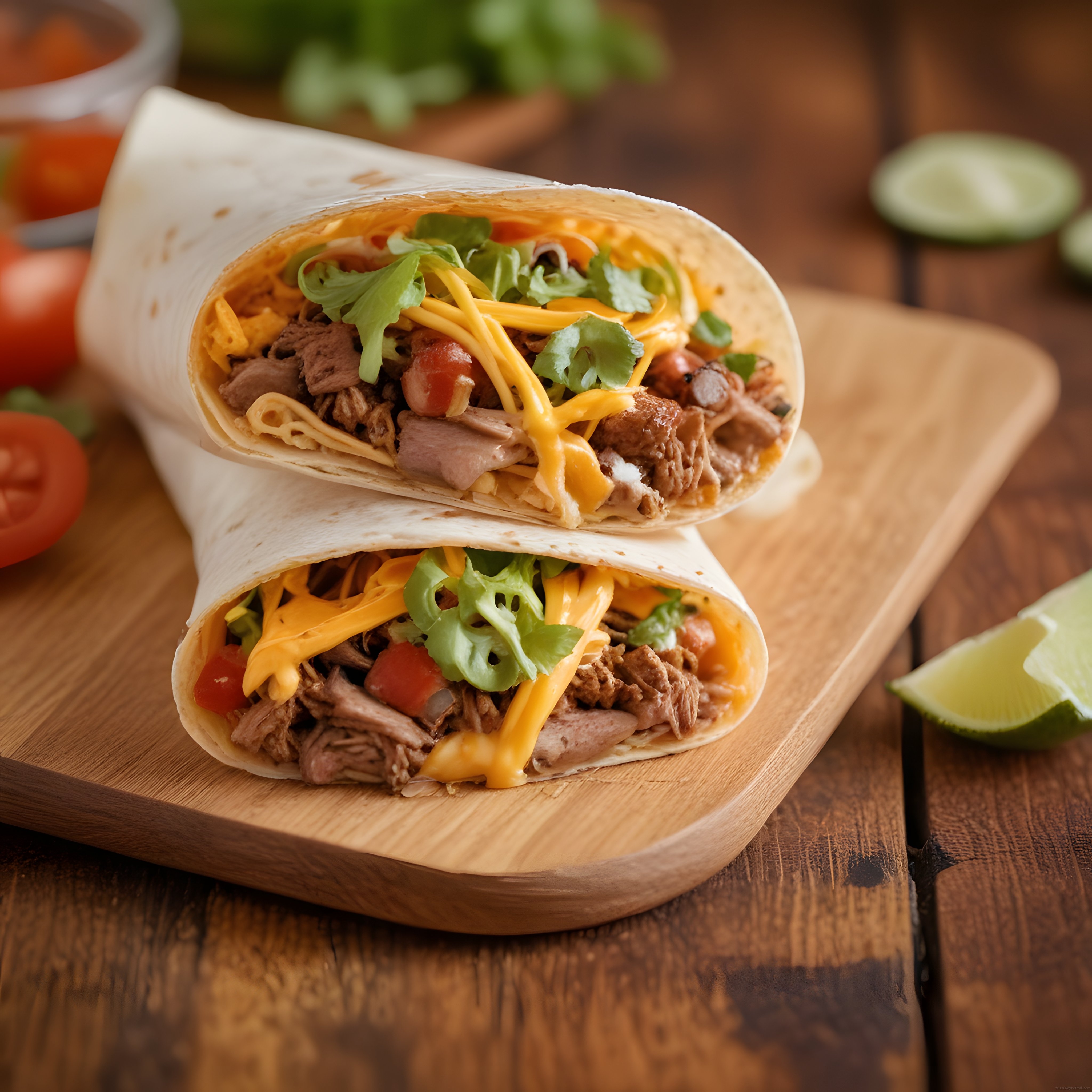 Nefis Etli Burrito Tarifi: Cheddar Peynirli ve Kişnişli Meksika Dürümü