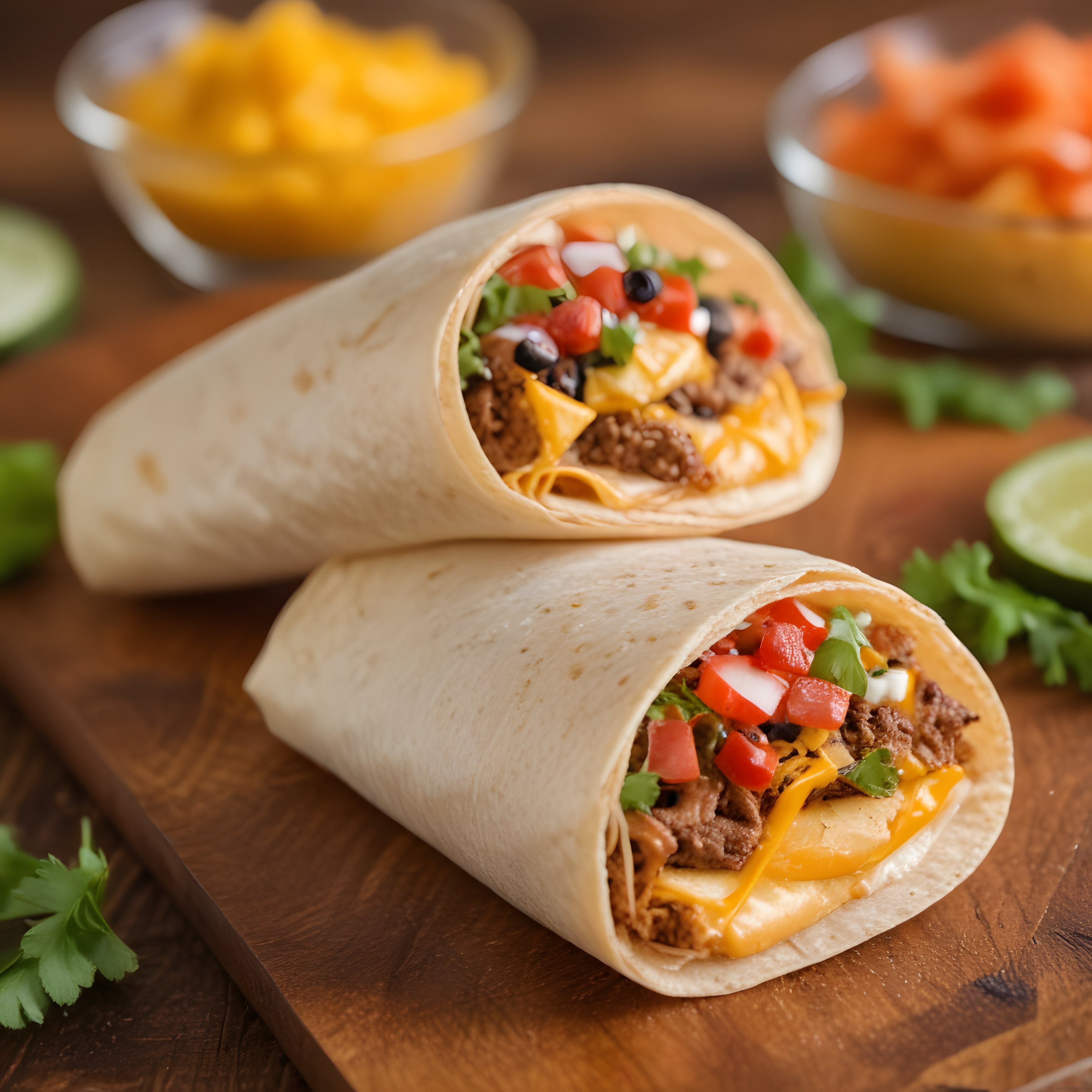 Nefis Ev Yapımı Burrito Tarifi: Et, Peynir ve Sebze Dolgulu Meksika Dürümü