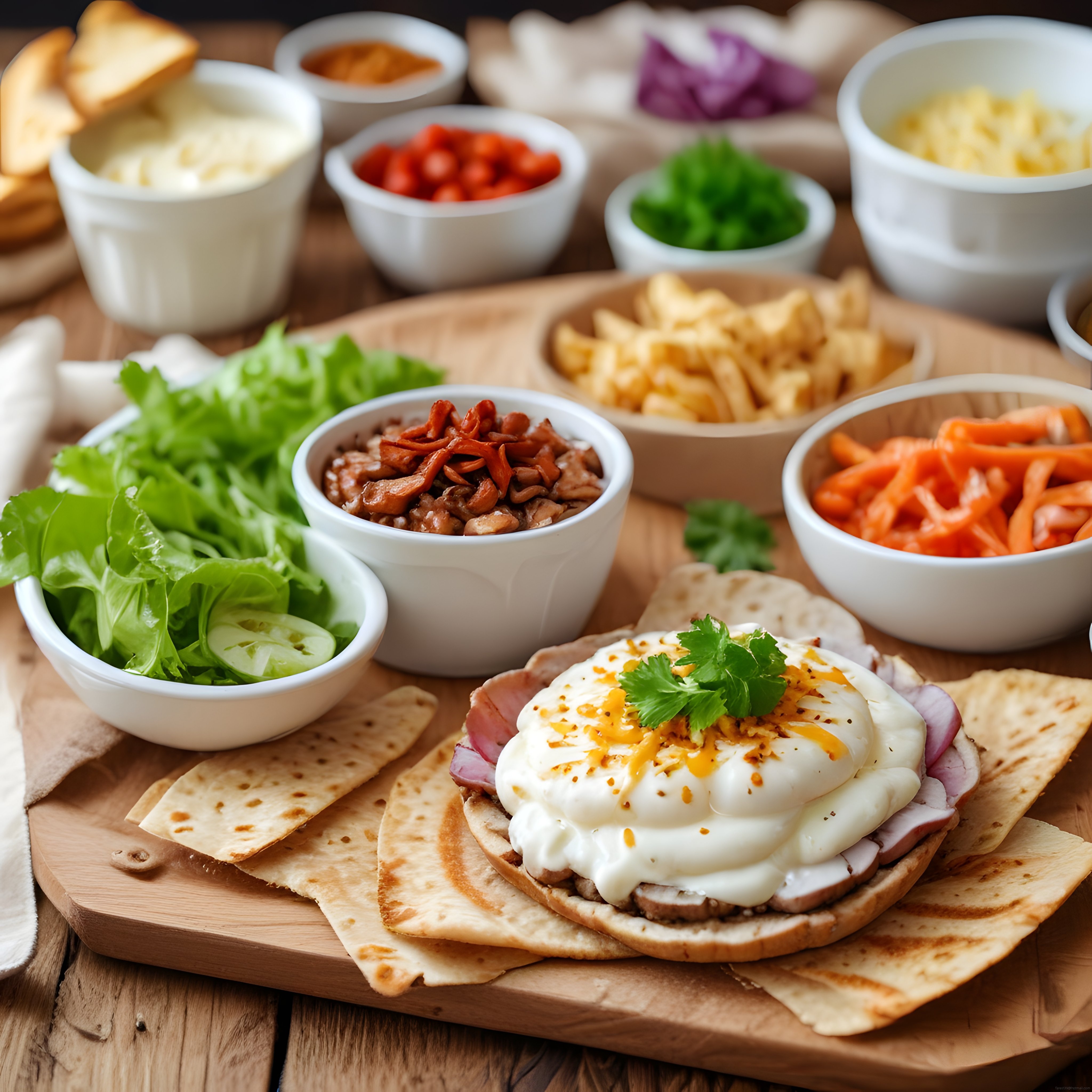 Nefis Kahvaltı Sunumu: Tortilla Üzerinde Poşe Yumurta ve Taze Sebzeler