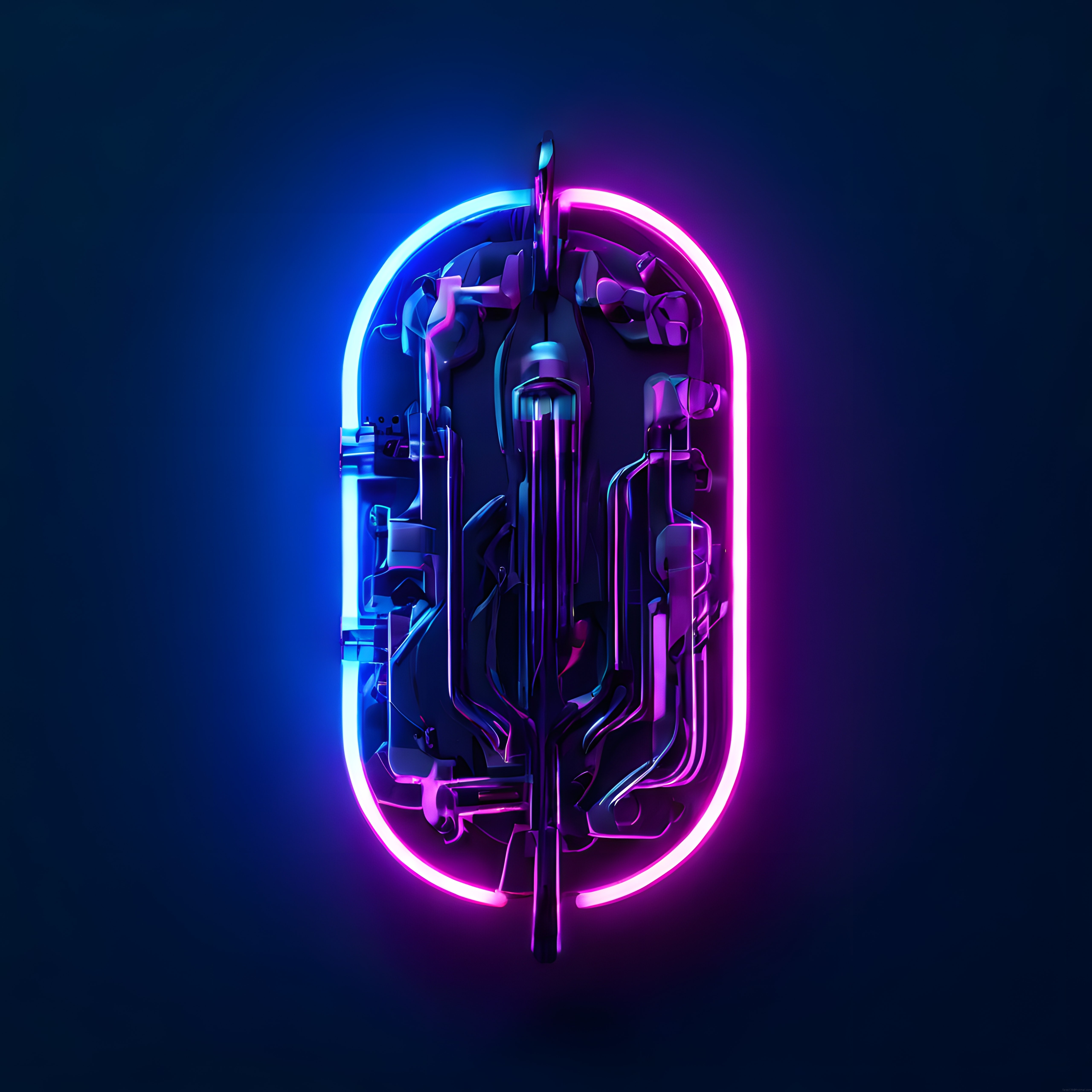 Neon Işıklı Oval Çerçevede Asılı Duran Modern Yarış Bisikleti Duvar Dekoru