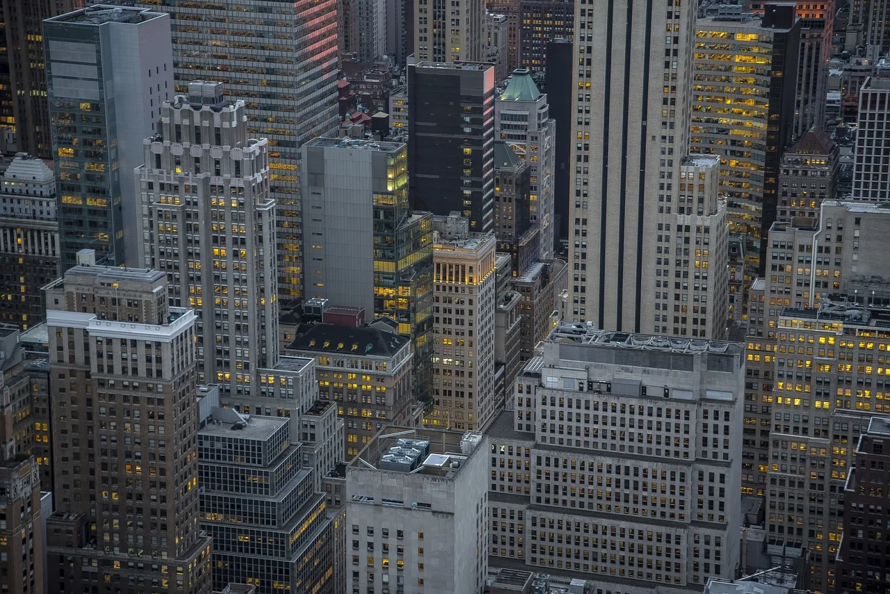 New York gökdelen silüeti şehir manzarası