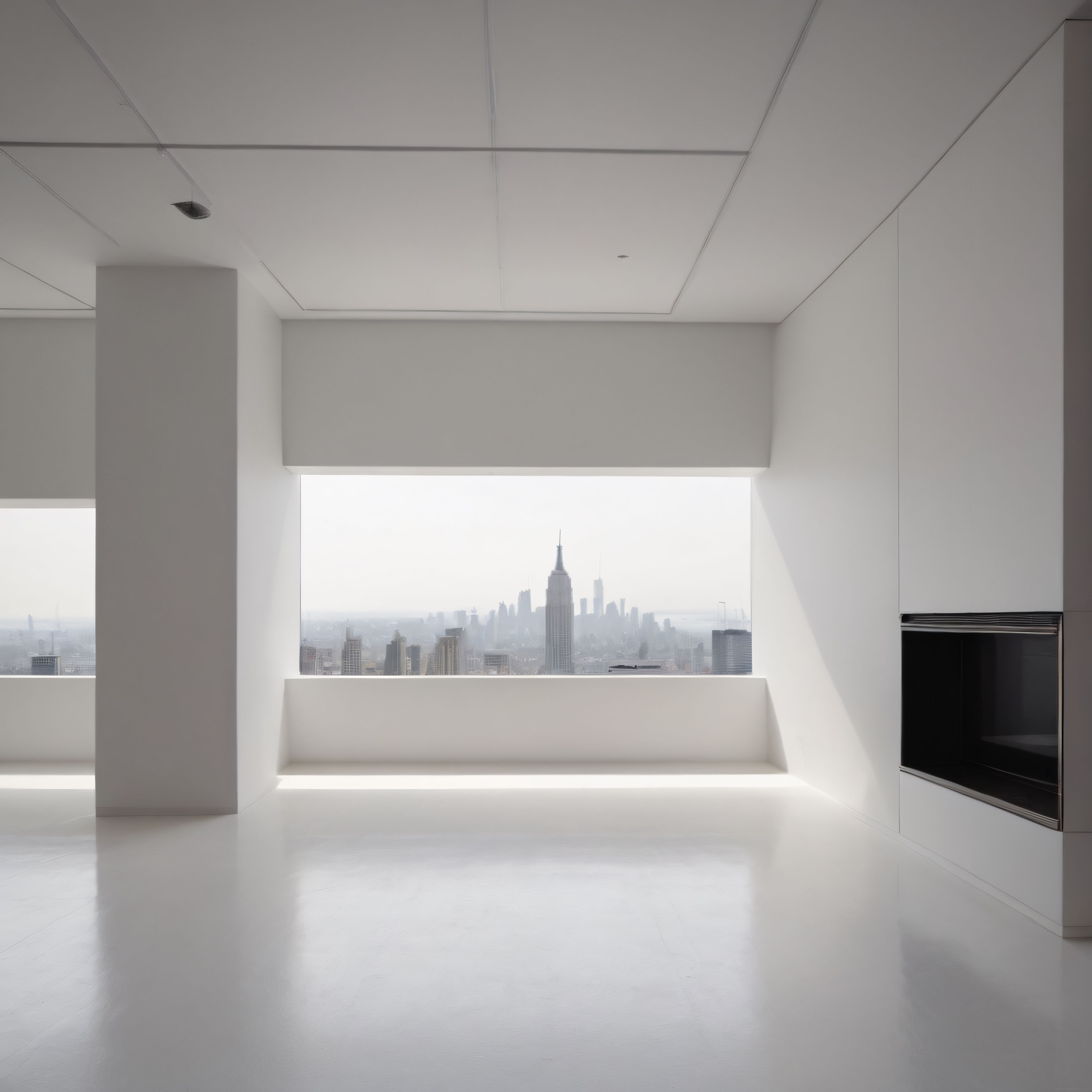 New York Manzaralı Lüks Minimalist Penthouse İç Mekan Tasarımı