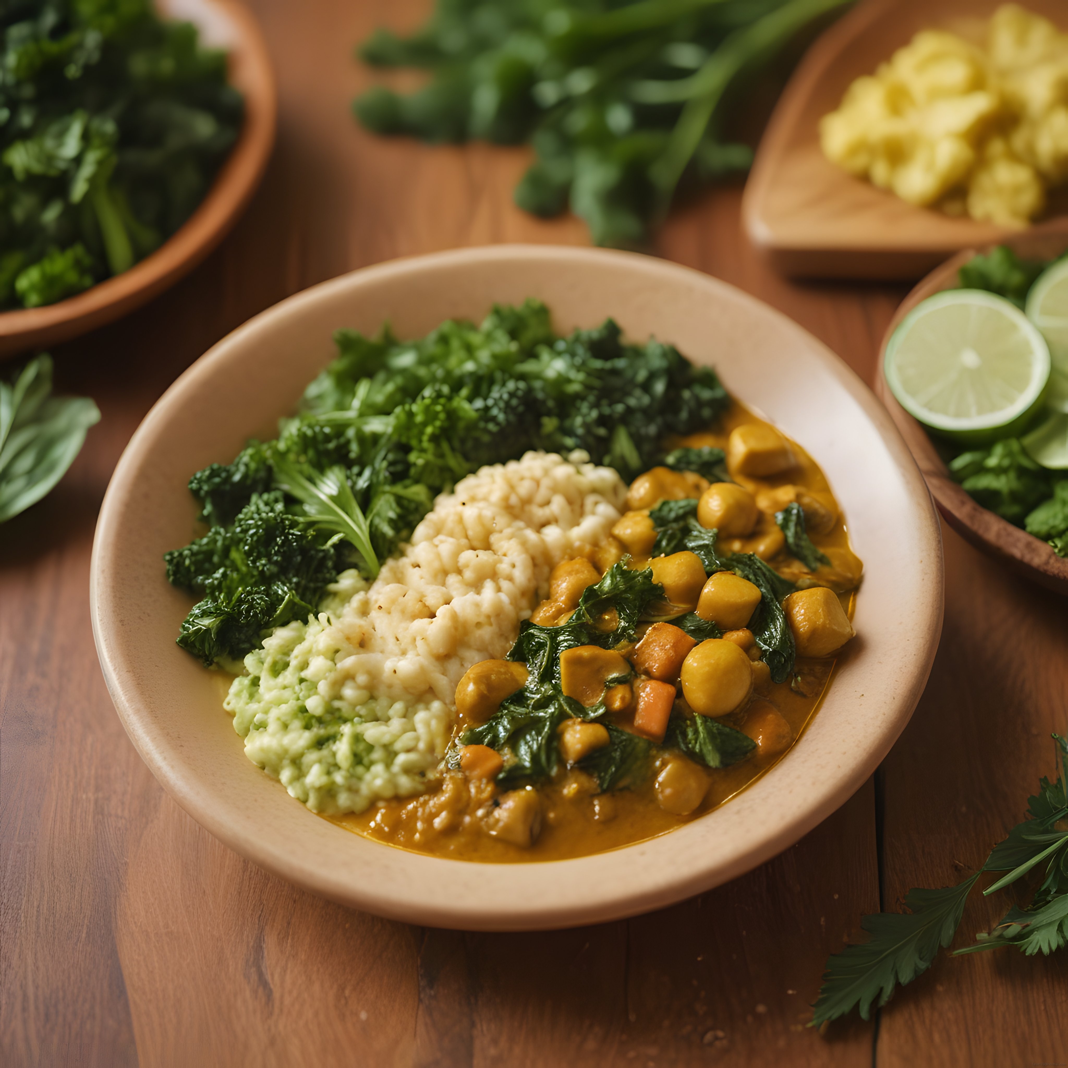 Nohutlu Köri Soslu Vegan Kase: Brokoli ve Avokadolu Sağlıklı Akşam Yemeği