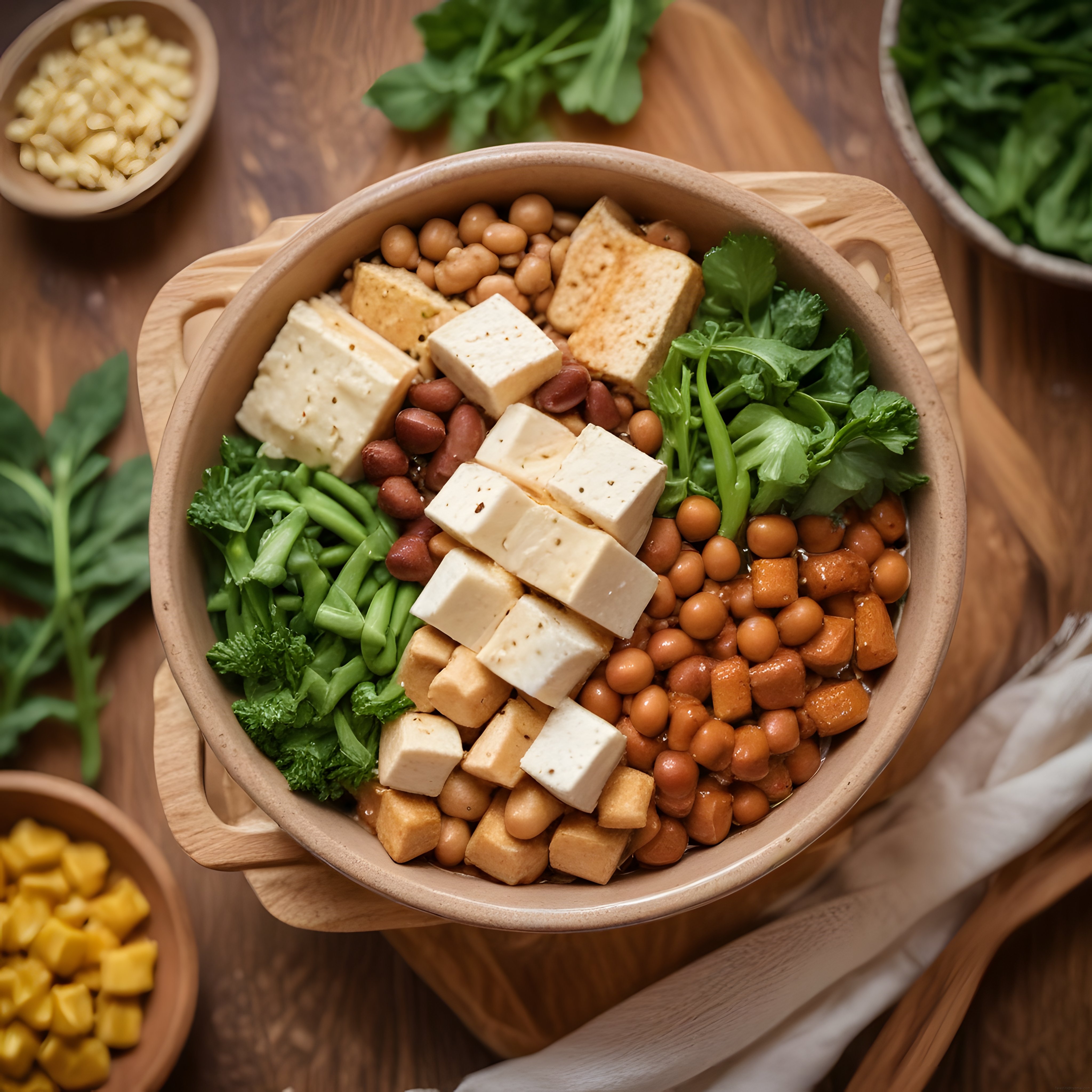 Nohutlu Tofu ve Bakliyatlı Vegan Güç Kasesi: Sağlıklı Beslenme Fikri