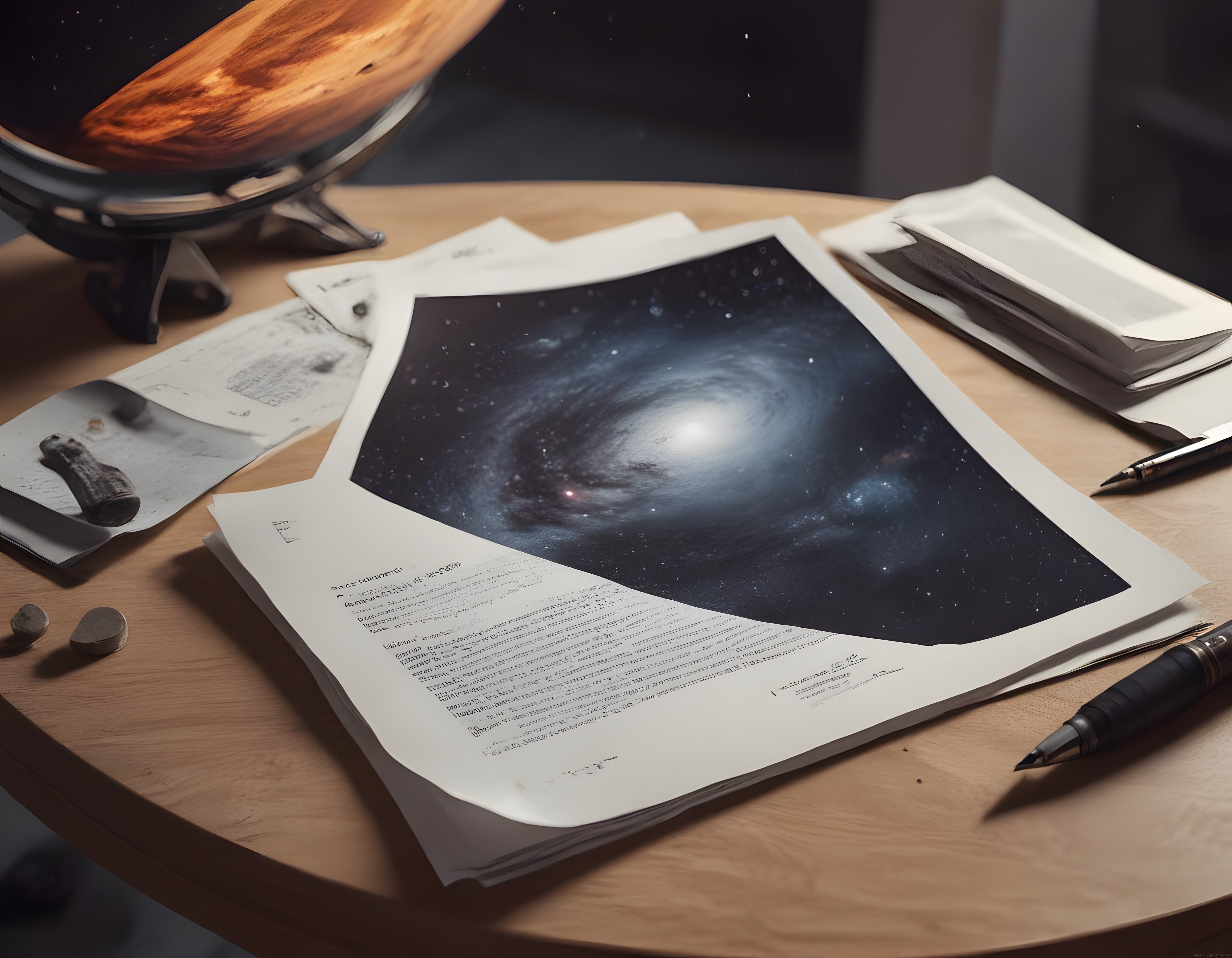 Nostaljik astronomi masası: galaksi haritaları, eski belgeler ve jüpiter küresi