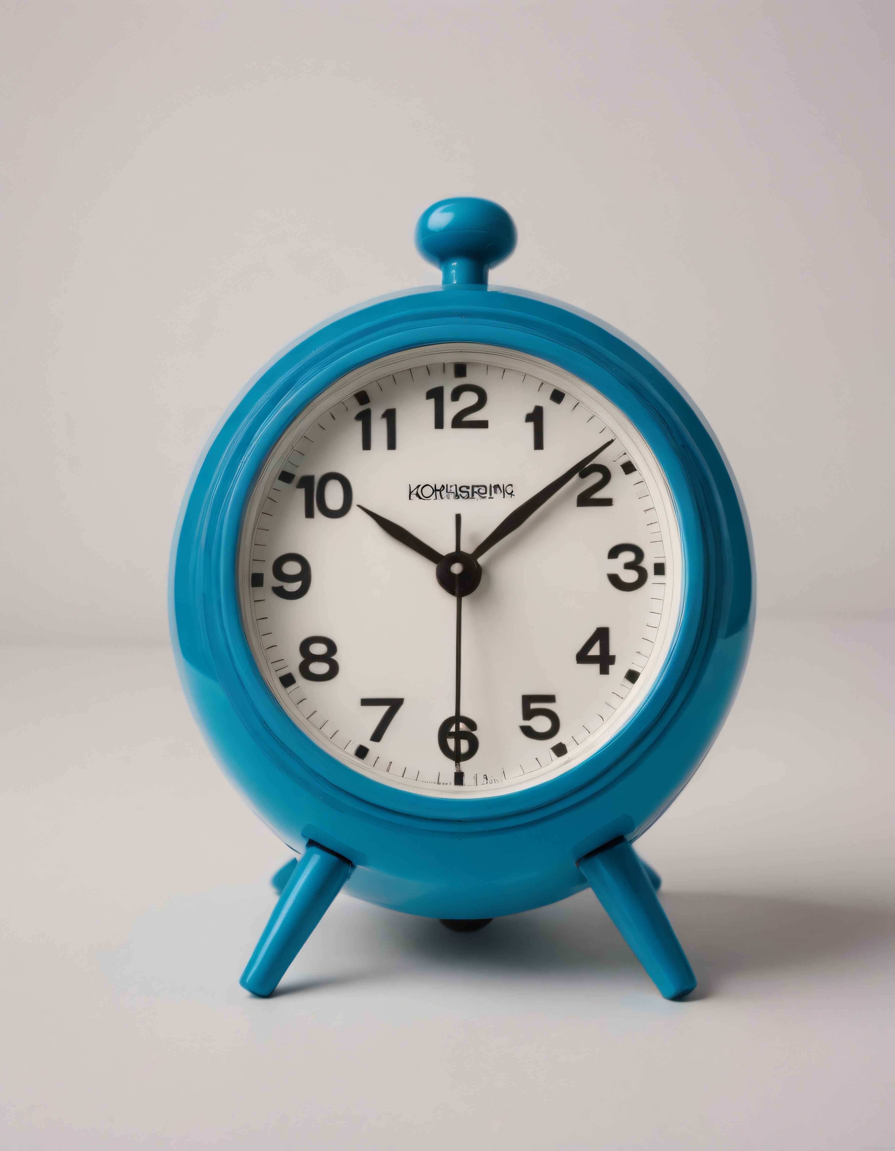 Nostaljik Mavi Retro Alarm Saati ve Minimalist Dekorasyon Esintisi