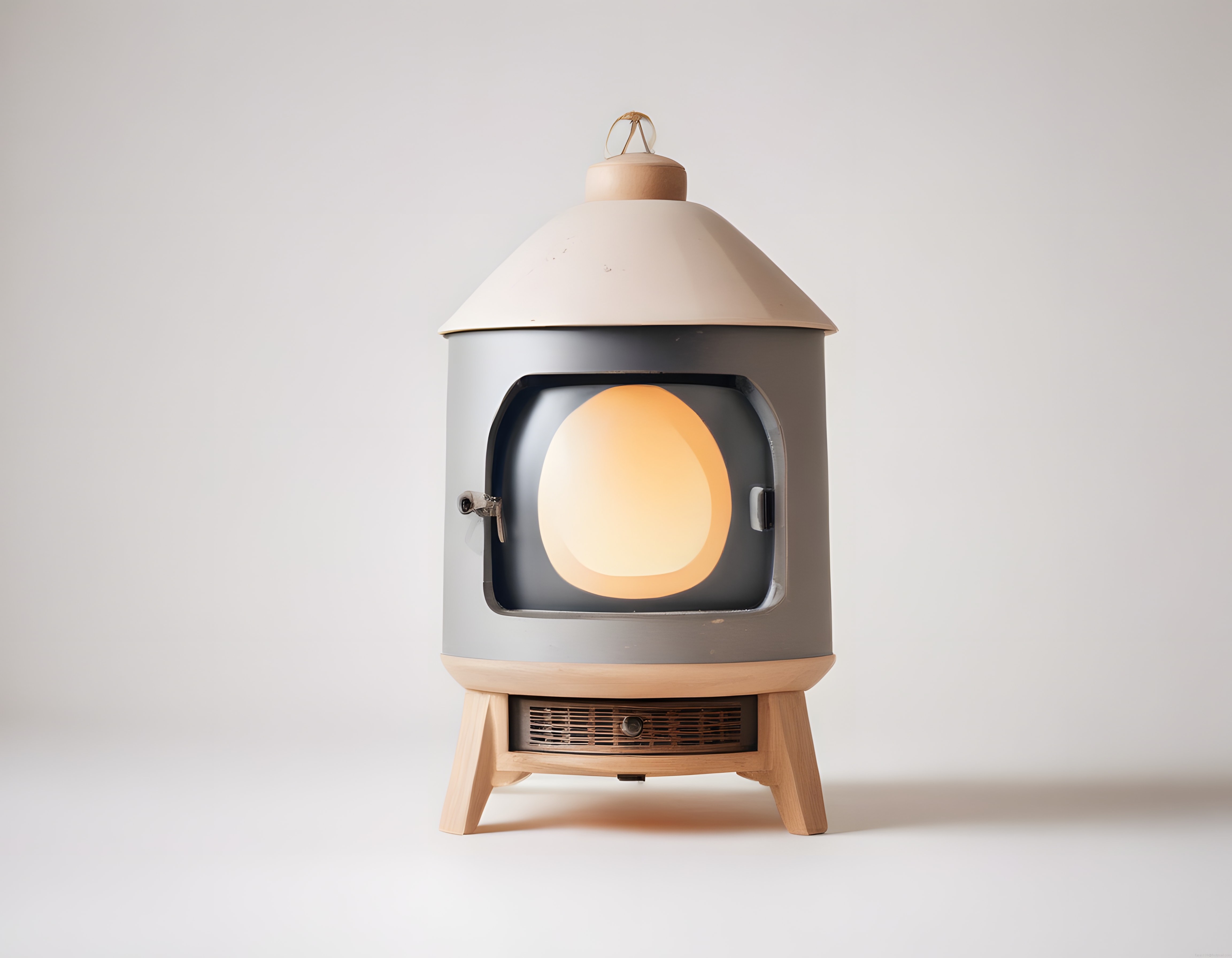Nostaljik TV Tasarımlı Modern Elektrikli Isıtıcı ve Dekoratif Oda Soba