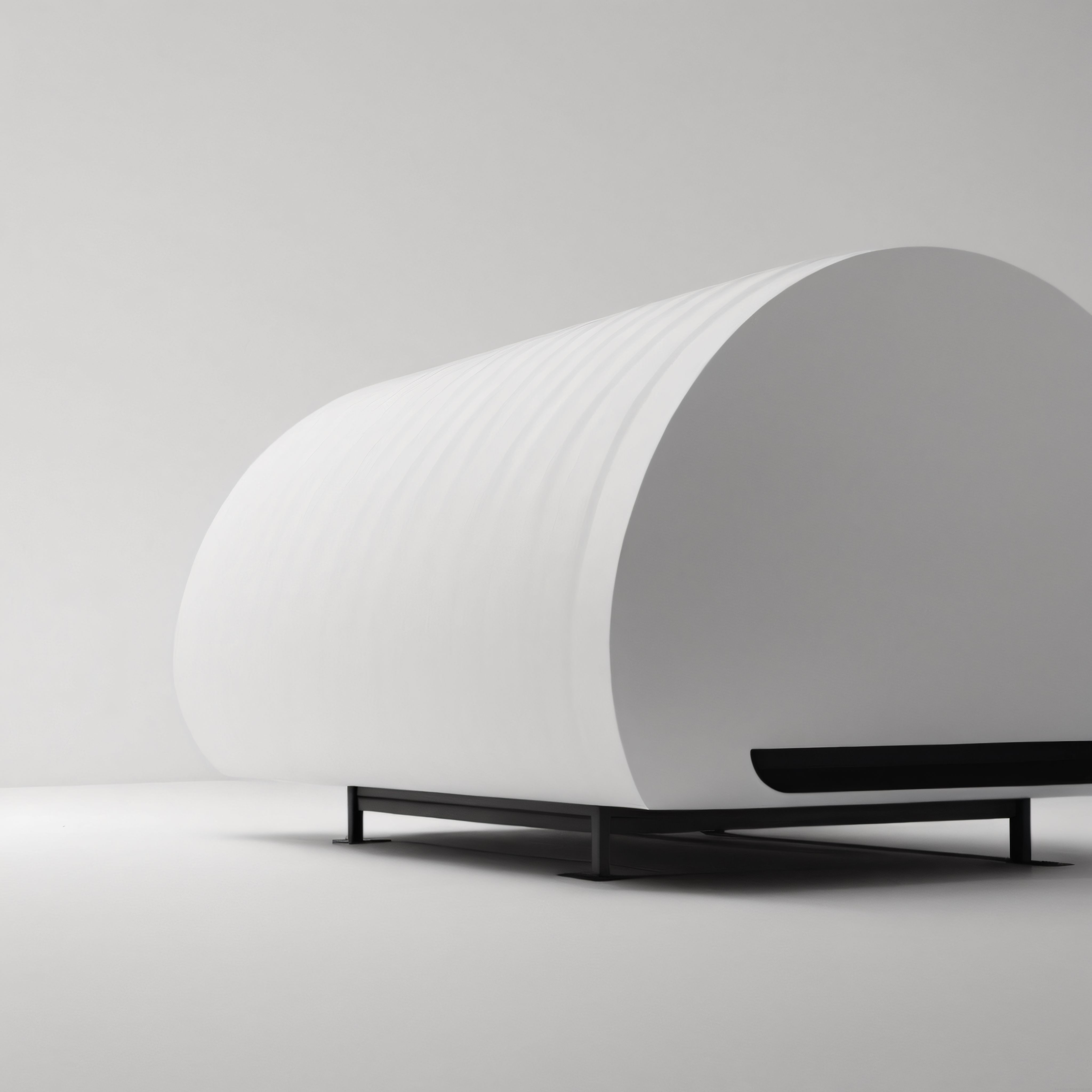Organik Eğriler ve Minimalist Tasarımla Buluşan Fütüristik Beyaz Yapı
