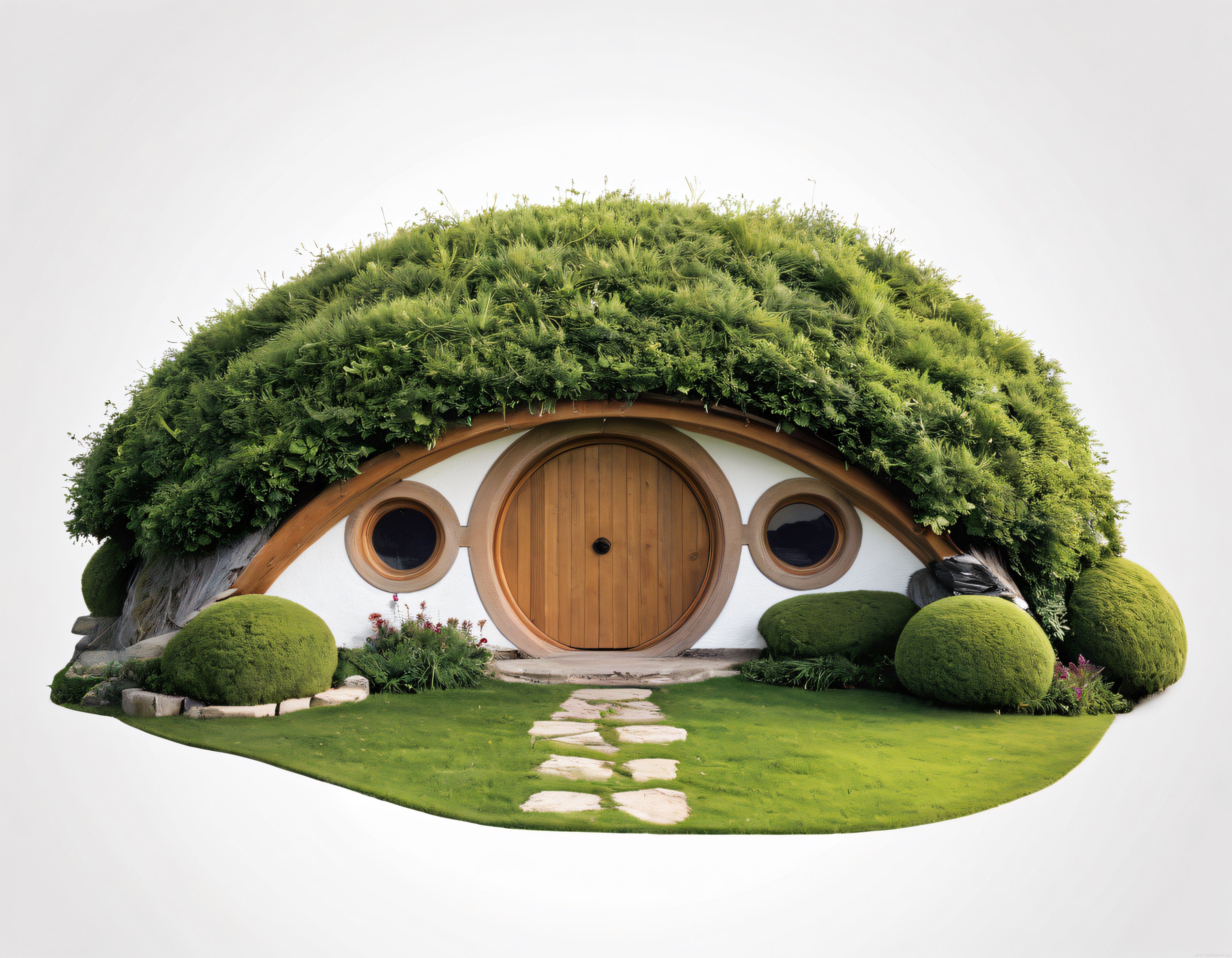 Organik Mimari ve Yemyeşil Çatısıyla Masalsı Bir Hobbit Evi Tasarımı