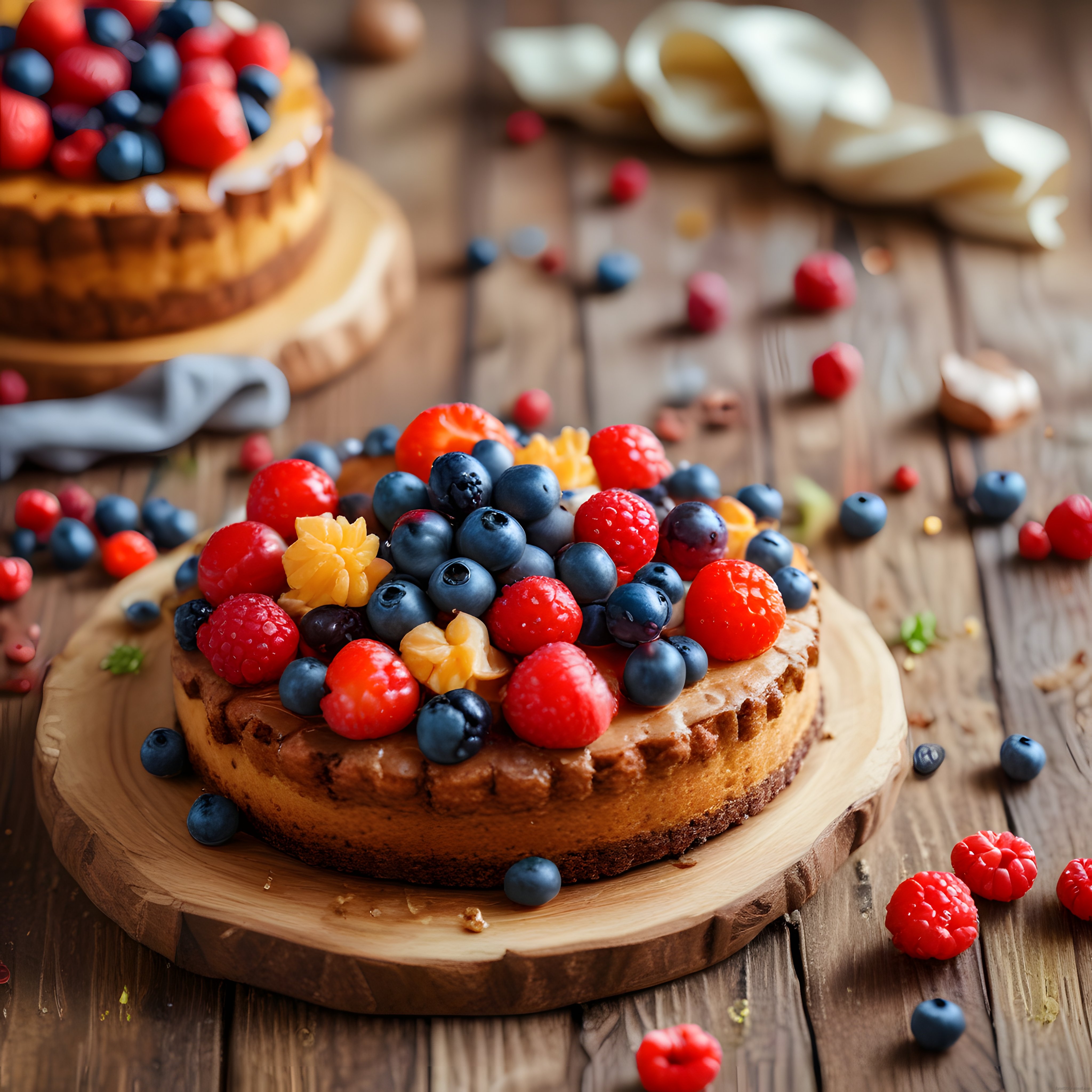 Orman Meyveli Cheesecake: Yaban Mersini ve Ahududuyla Süslenmiş Lezzetli Tatlı