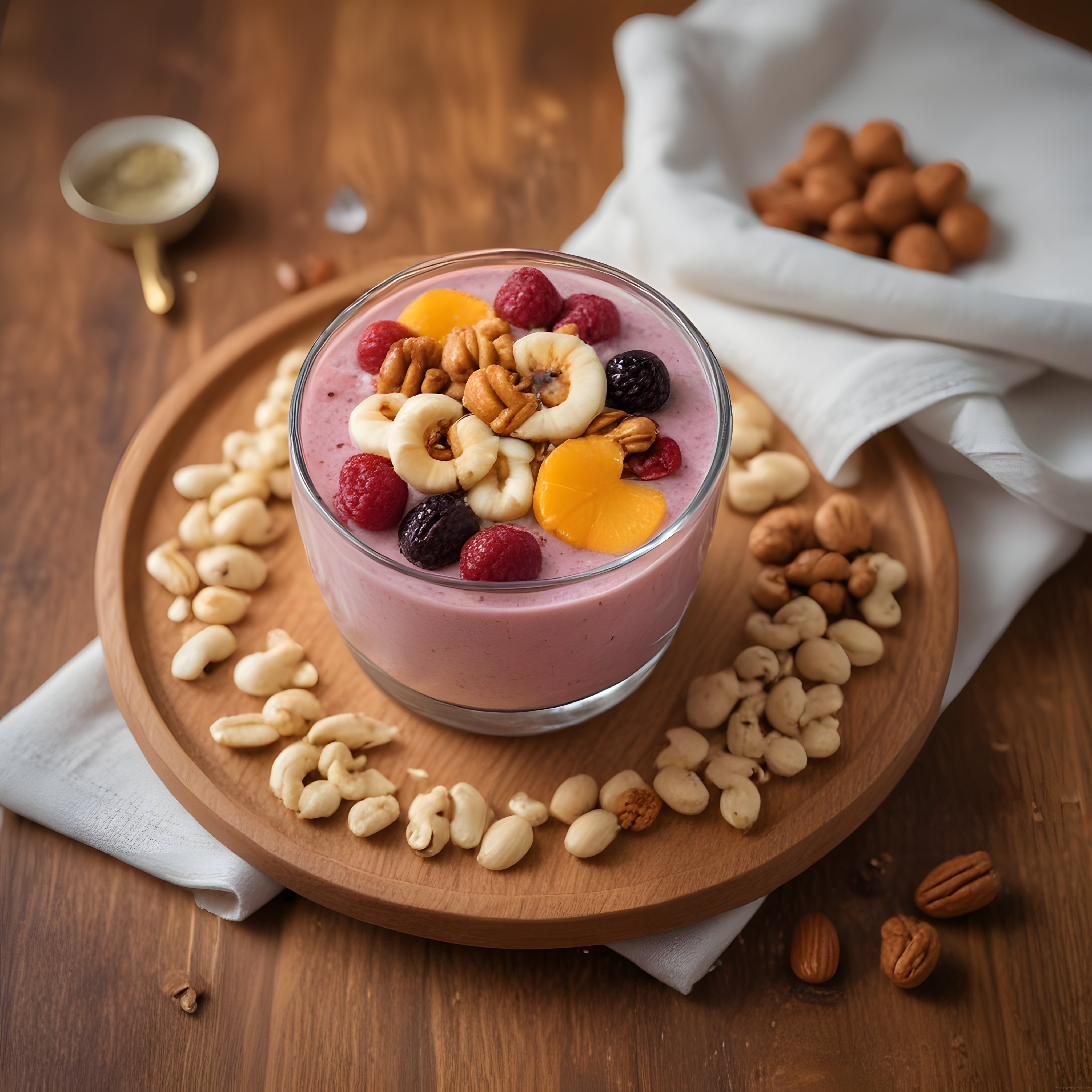 orman meyveli smoothie bowl taze meyve ve kuruyemişlerle sağlıklı kahvaltı