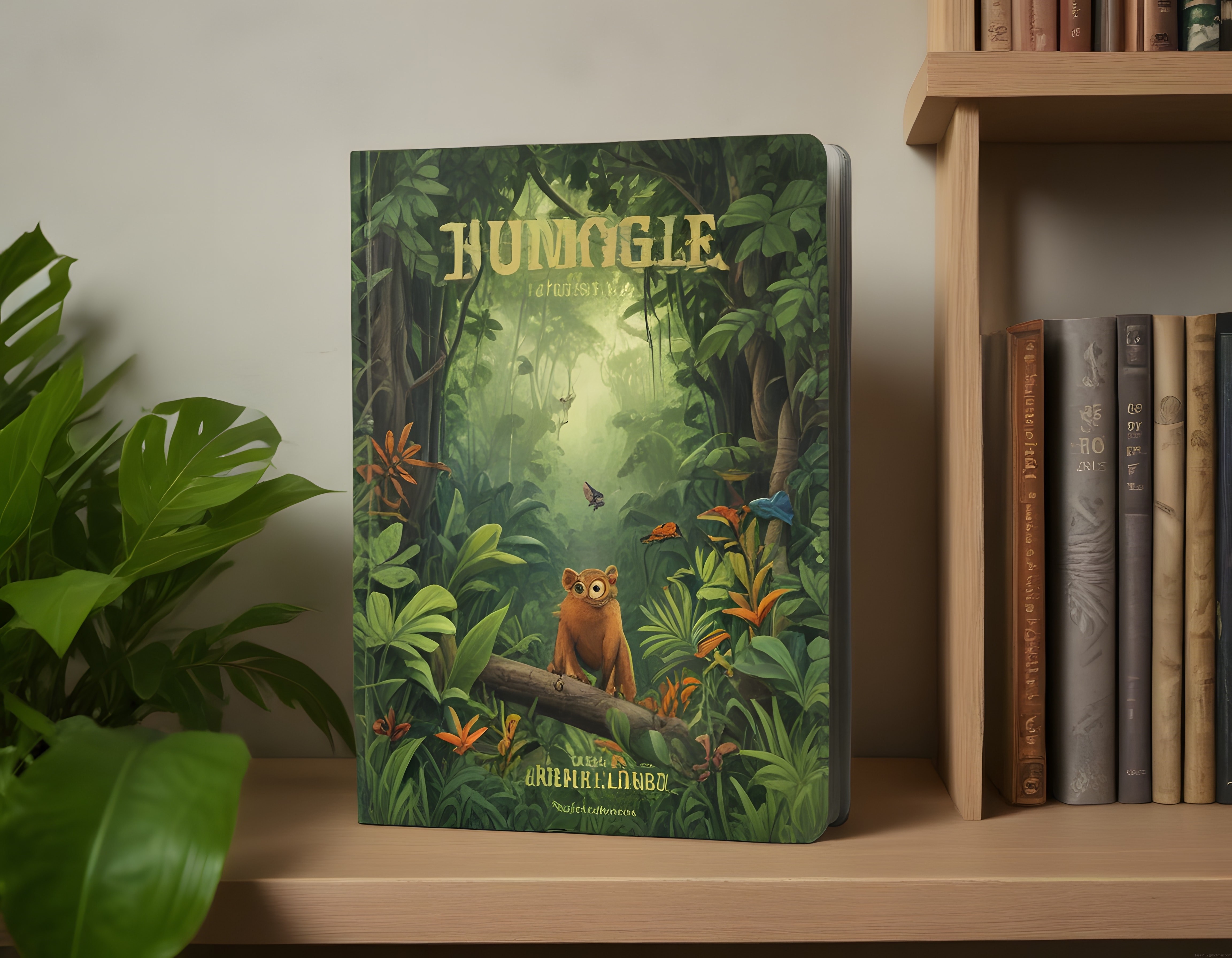 Orman Temalı Fantastik Kitap Kapağı Tasarımı ve Masalsı Jungle İllüstrasyonu
