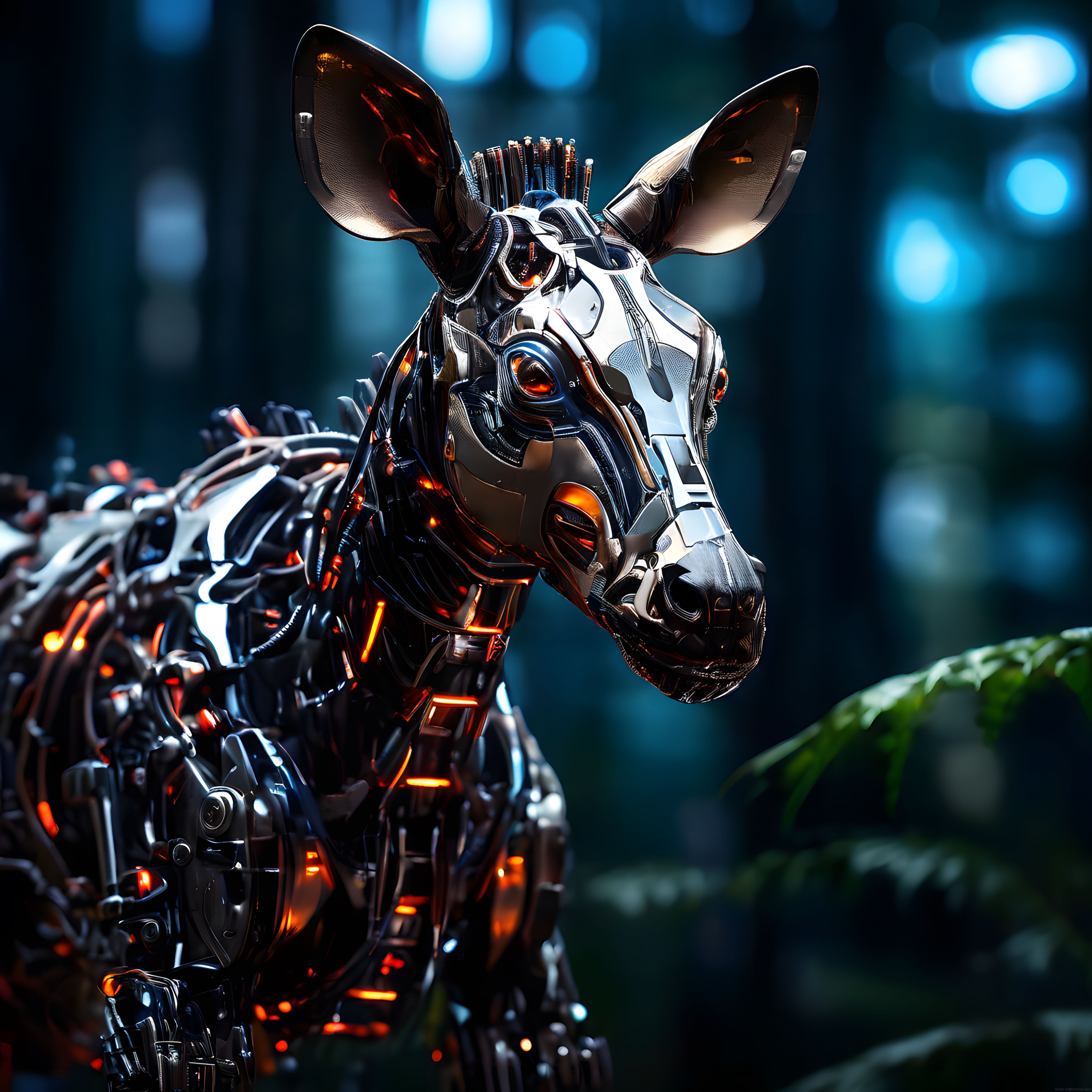 Ormanın Derinliklerinde Parlayan Mekanik Zebra: Geleceğin Dijital Sanatı