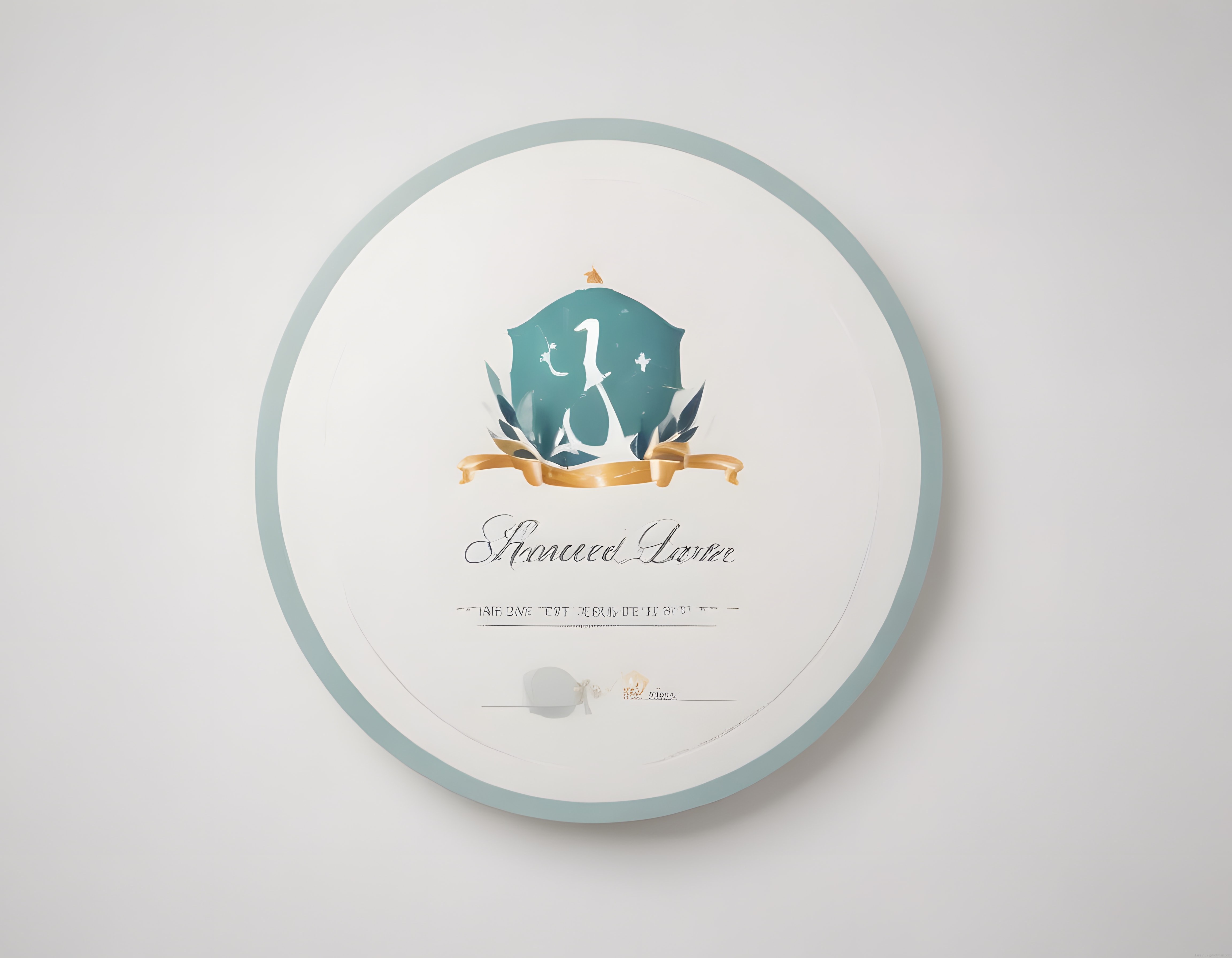 Oval Çerçeveli Yelkencilik Sertifikası: Modern Pastel Duvar Dekoru