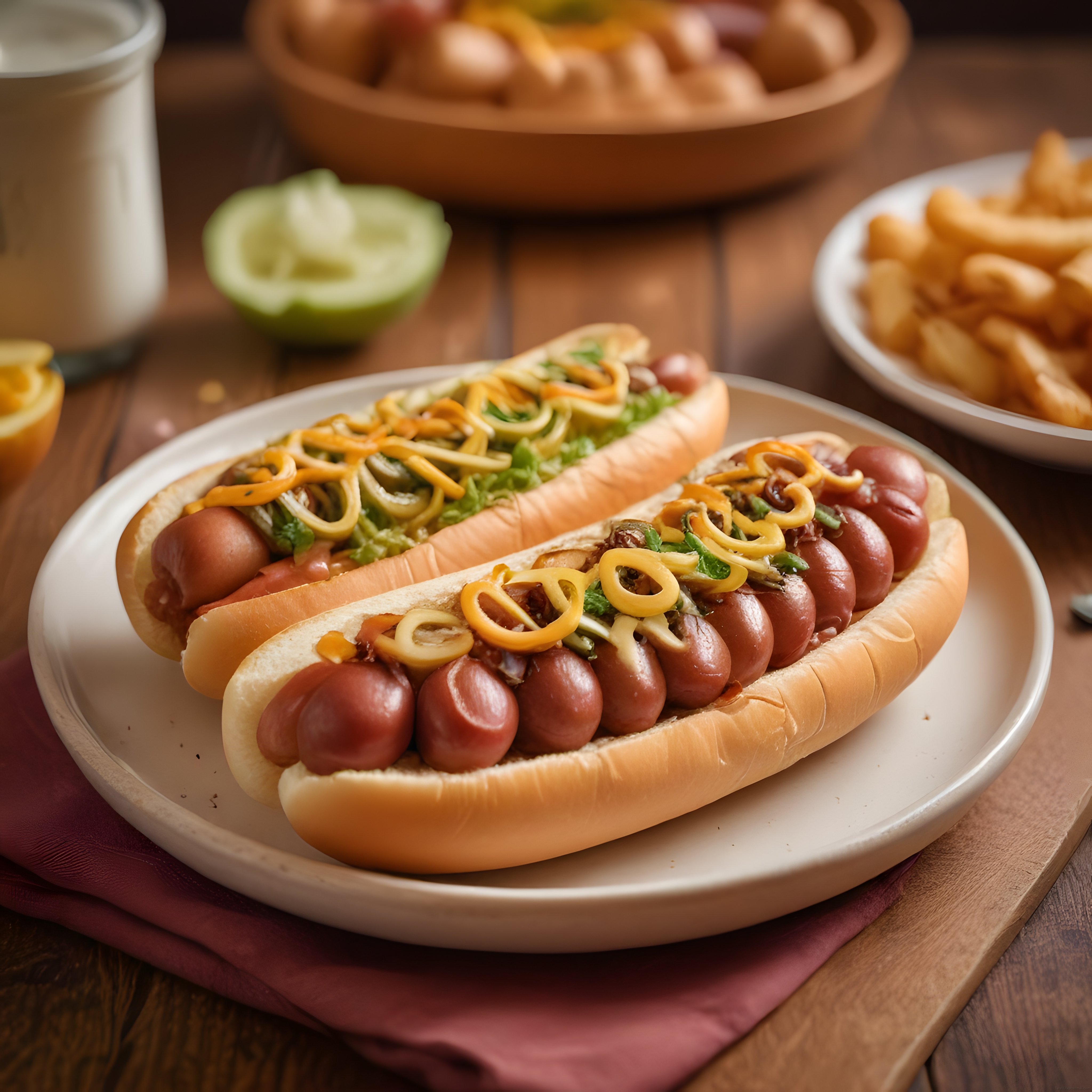 Özenle Hazırlanmış Soslu Hot Dog ve Patates Kızartmasıyla Fast Food Keyfi