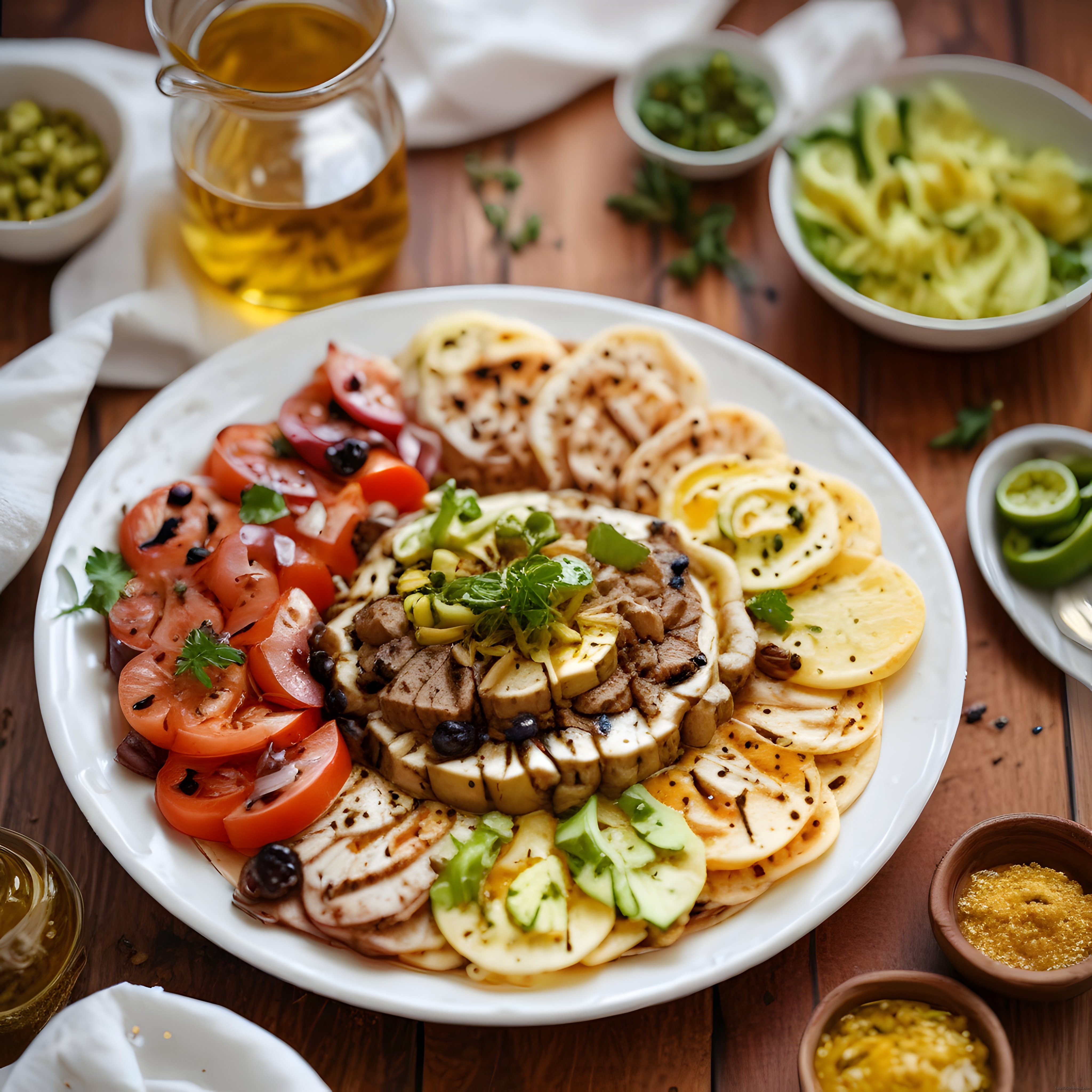 özenle hazırlanmış zengin meze ve brunch tabağı ızgara peynir avokado domates sos