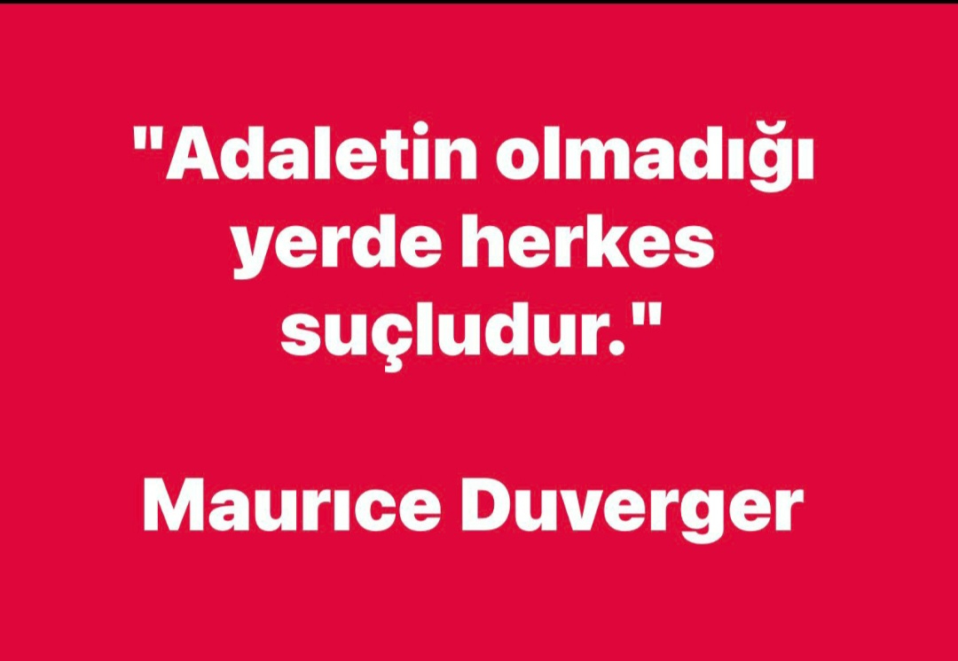 Adaletin olmadığı yerde herkes suçludur. Adaletin olmadığı yerde herkes suçludur.