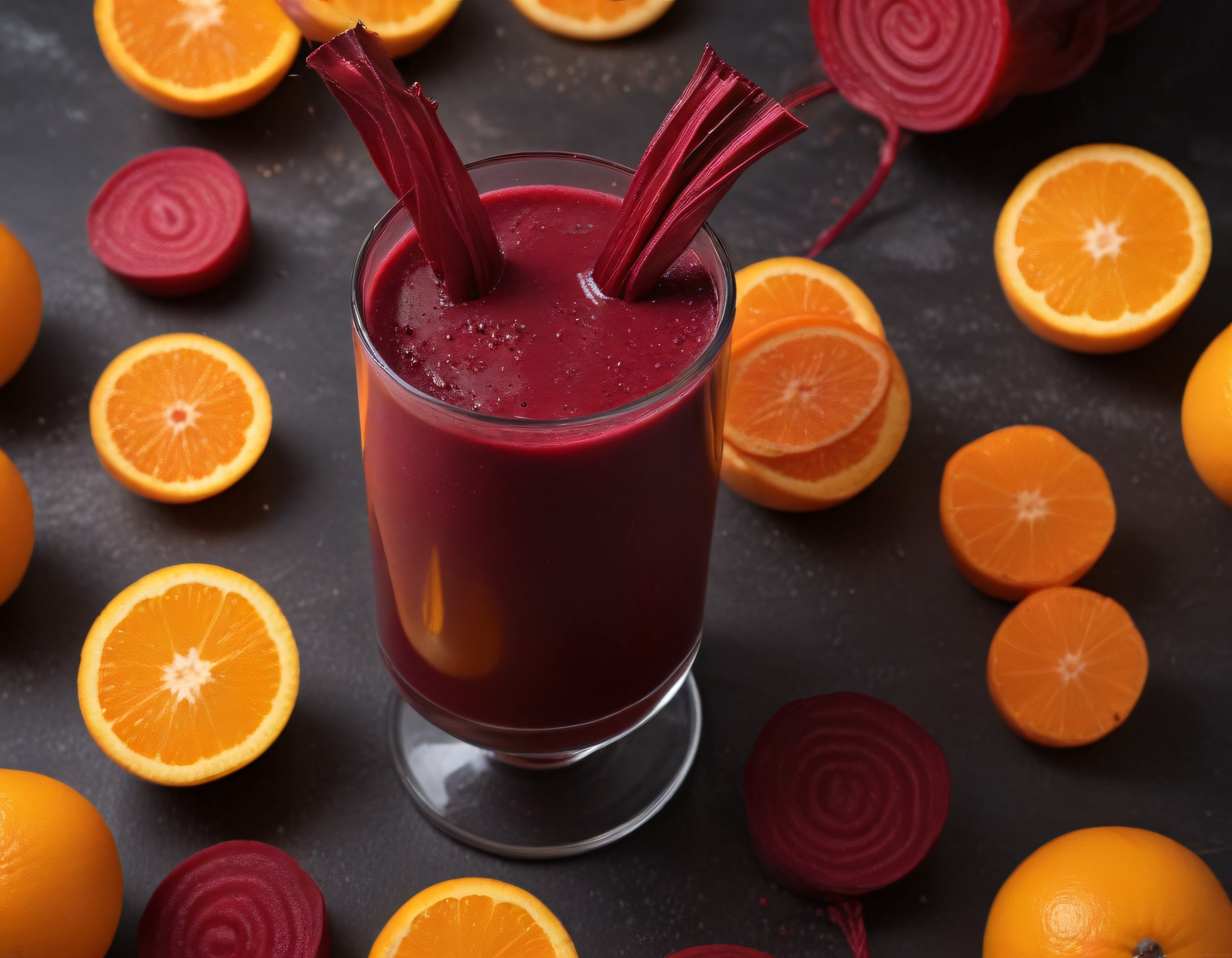 Pancar ve Portakallı Canlandırıcı Detoks Smoothie İçeceği Görseli