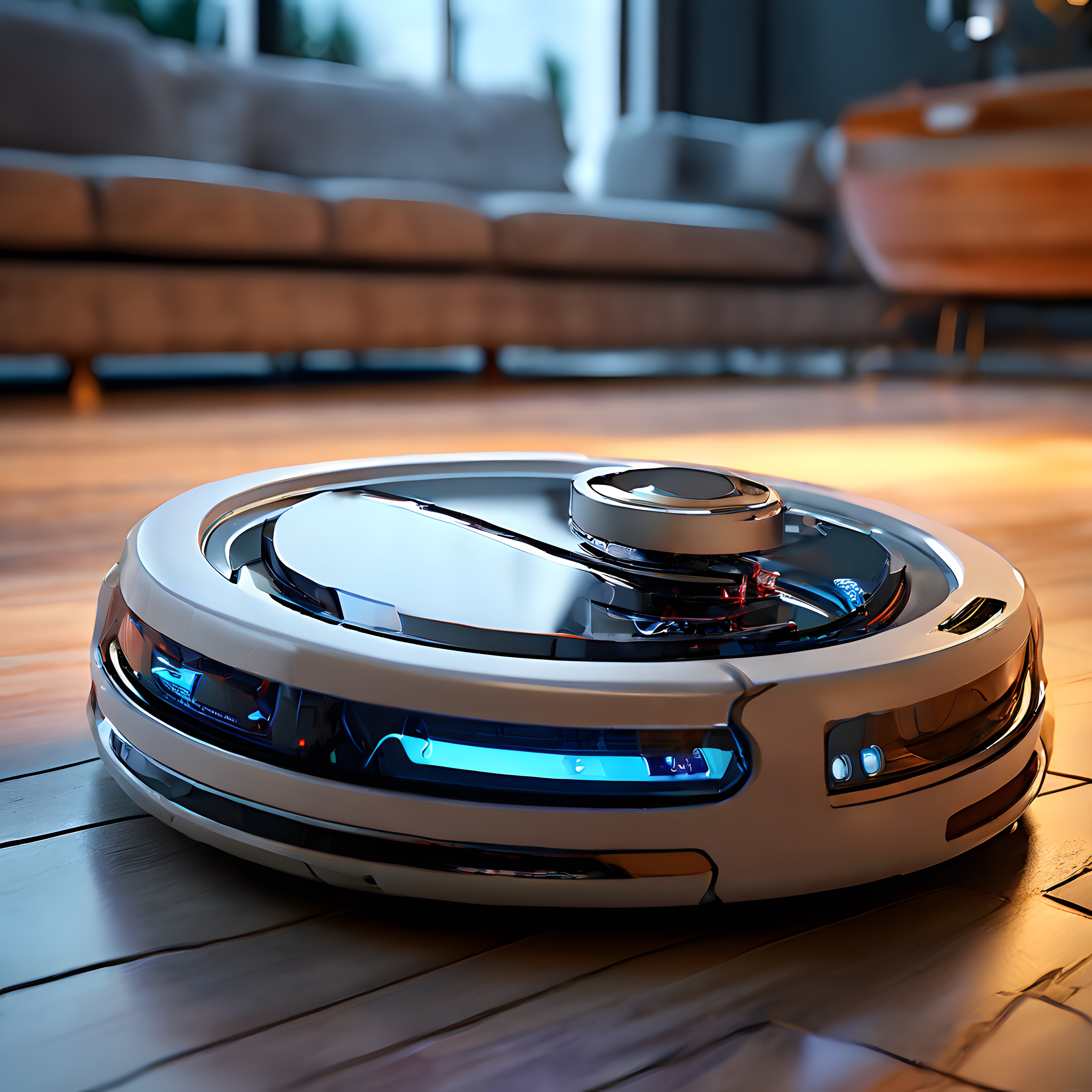 Parke Zeminde Çalışan Geleceğin Akıllı Robot Süpürge Teknolojisi