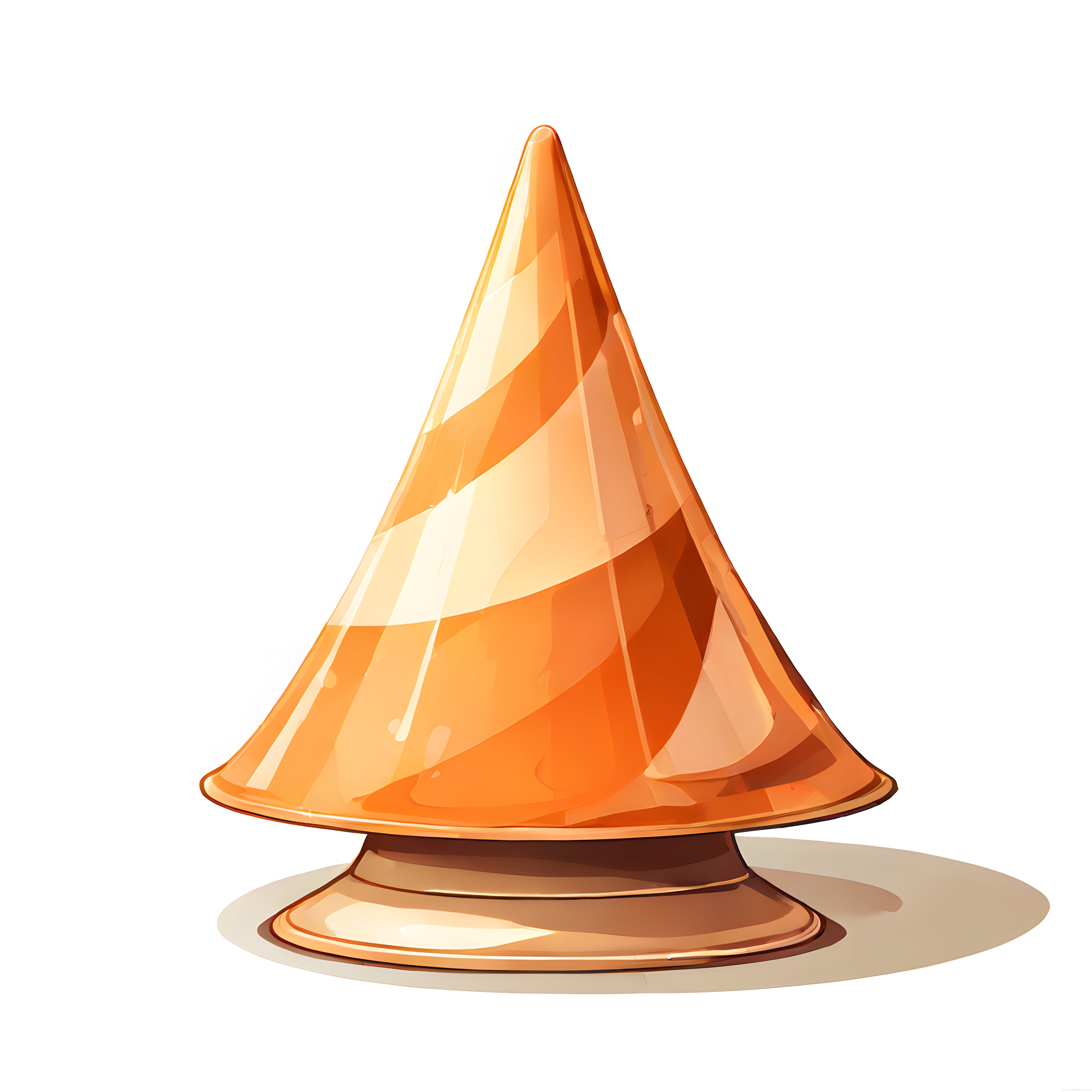 Parlak ve Transparan Yüzeyli VLC Medya Oynatıcı Trafik Konisi 3D Model