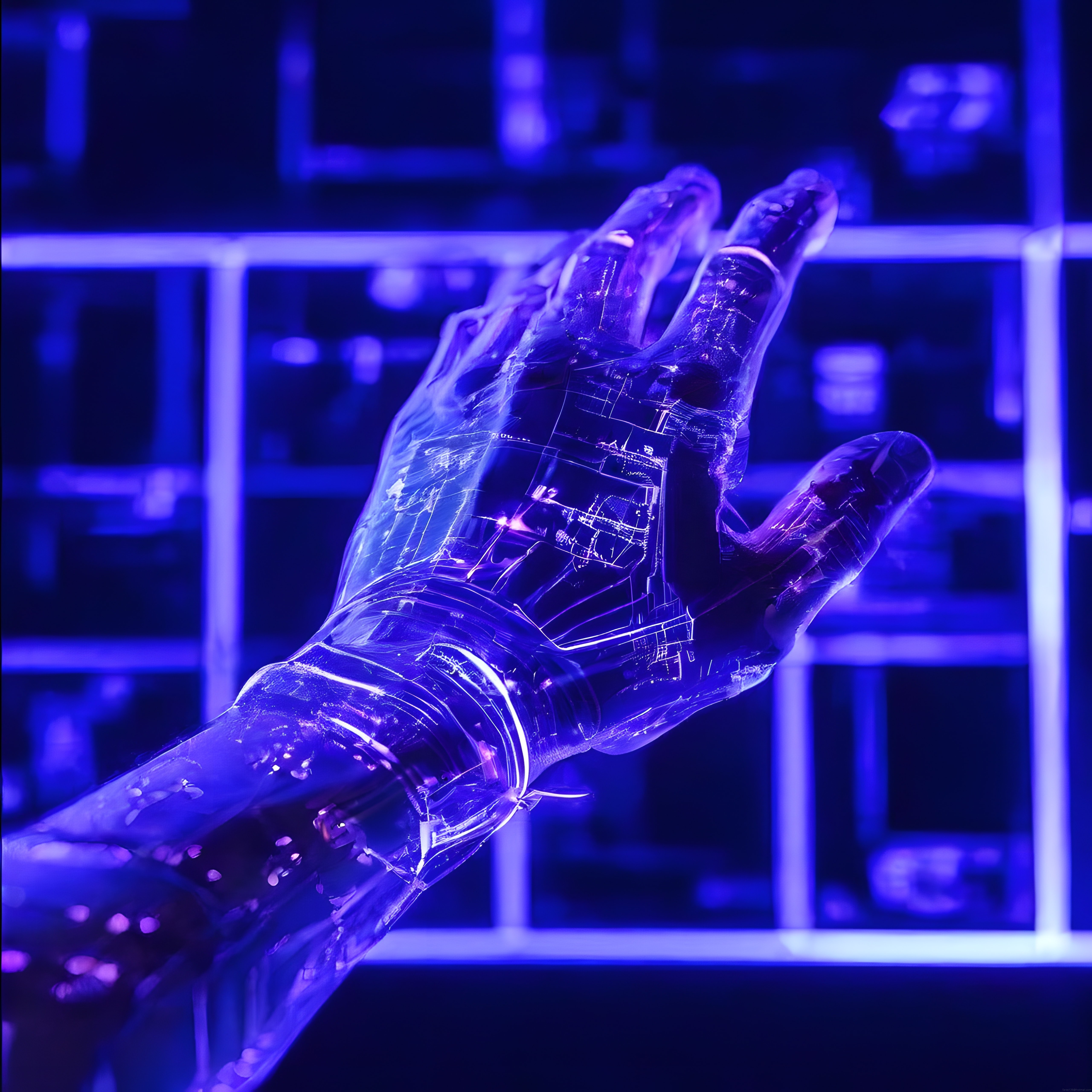 Parlayan Devreleriyle Geleceğin Teknolojisini Temsil Eden Şeffaf Robot Eli