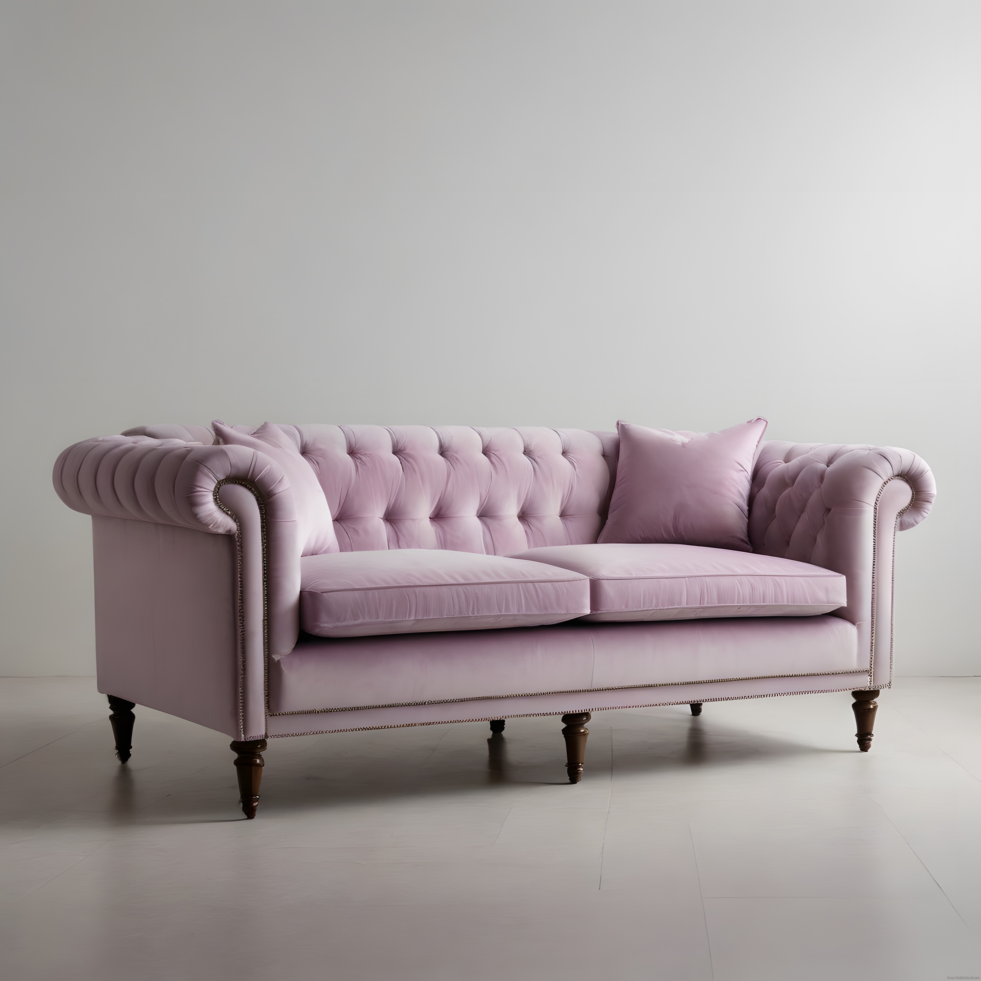 Pastel Lila Chesterfield Kanepe ile Şık ve Konforlu Ev Dekorasyonu