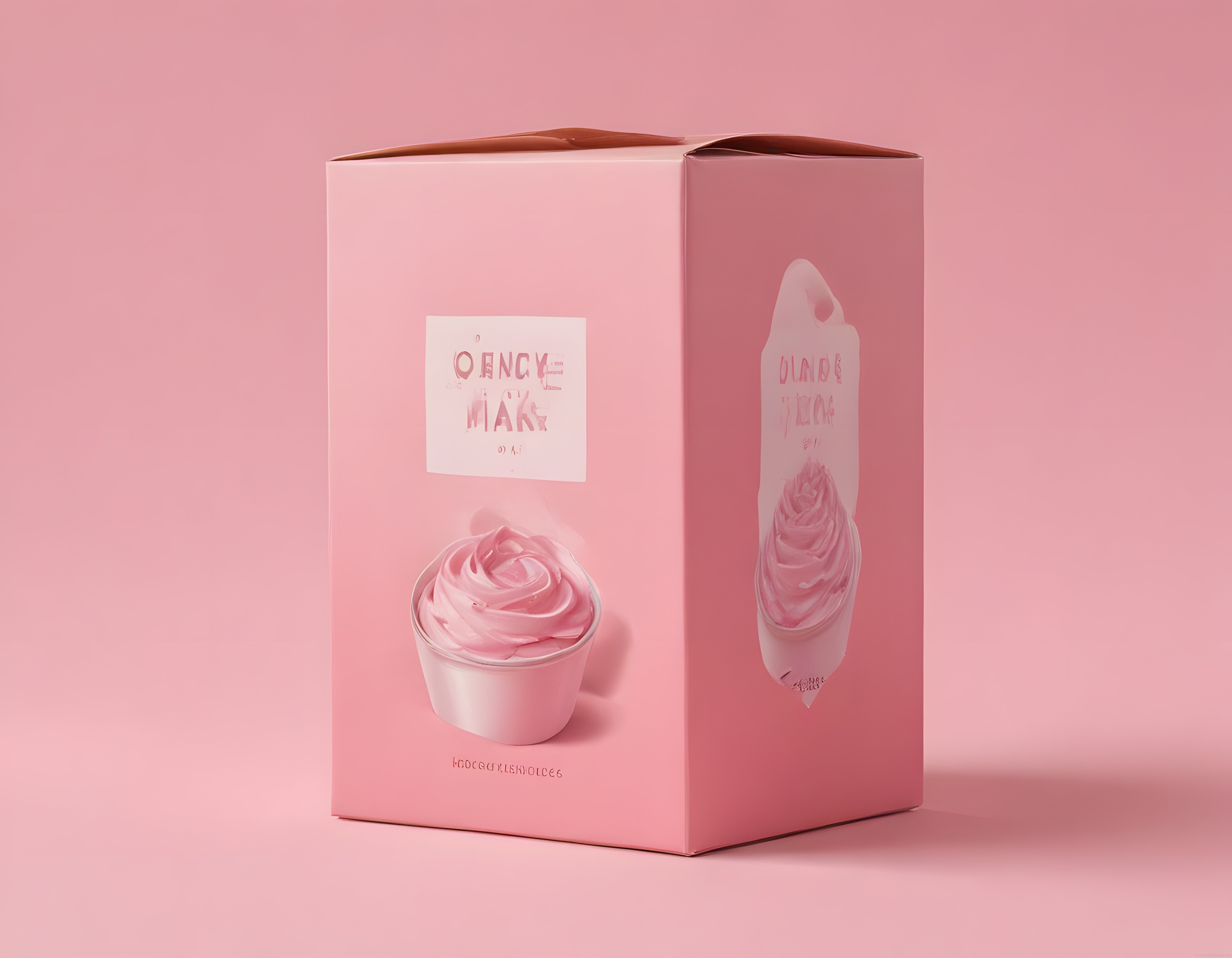 Pastel Pembe Ambalajda Gül Formunda Tatlı ve Minimal Ürün Fotoğrafı