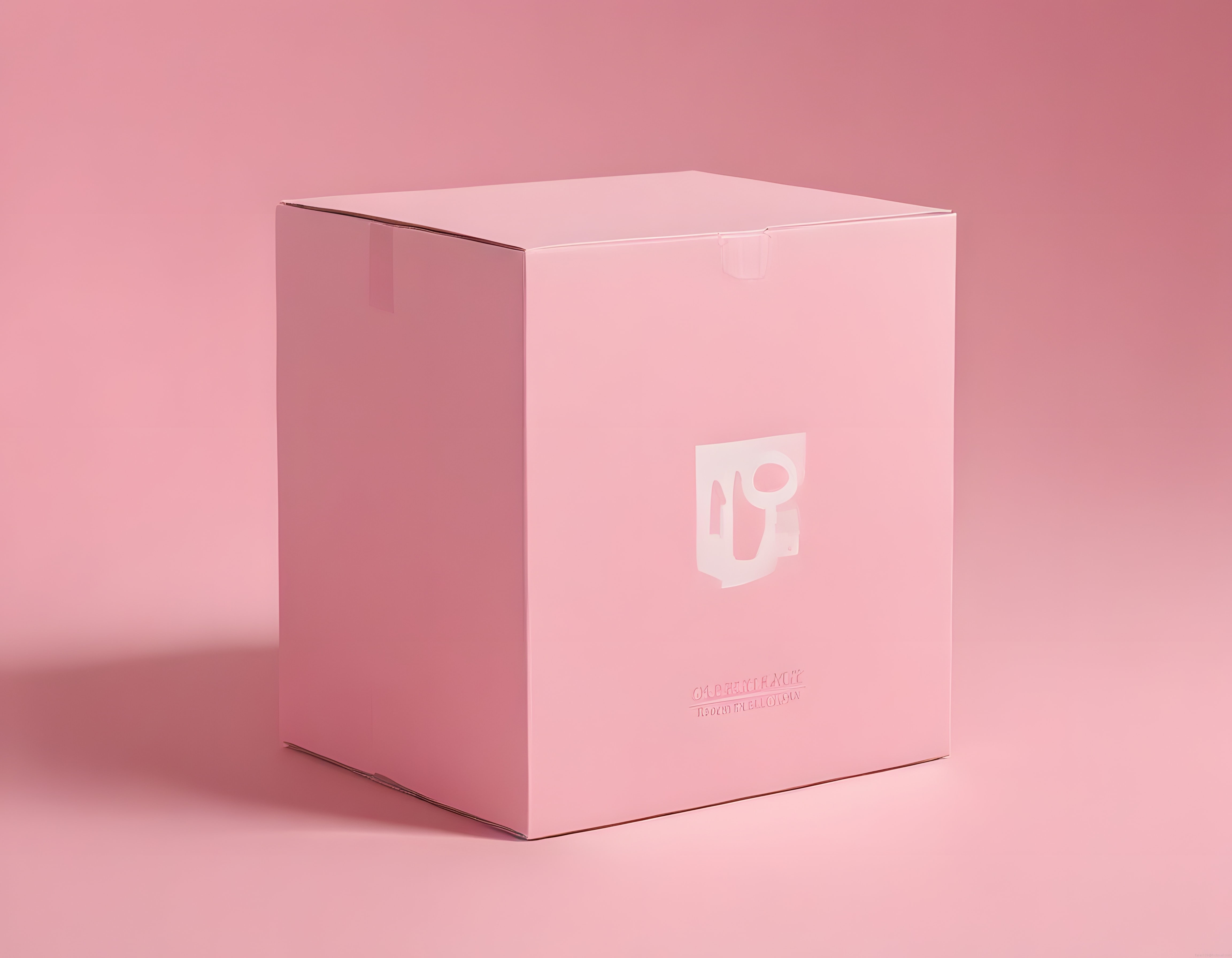Pastel Pembe Arka Planda Minimalist İtalyan Yağ ve Sirke Ambalaj Kutusu