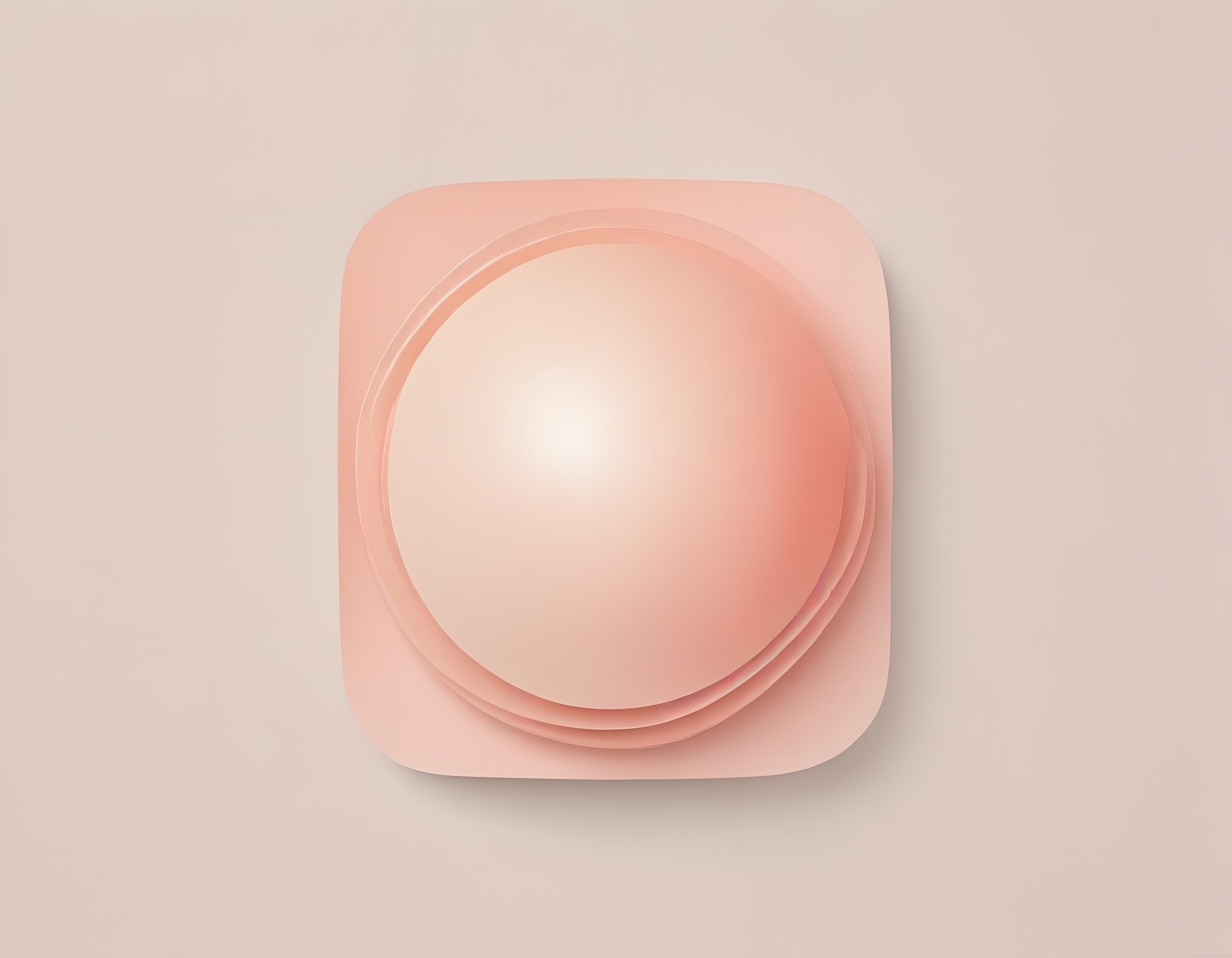Pastel Pembe Tonlarında Minimalist ve Soyut 3D Dijital Sanat Eseri