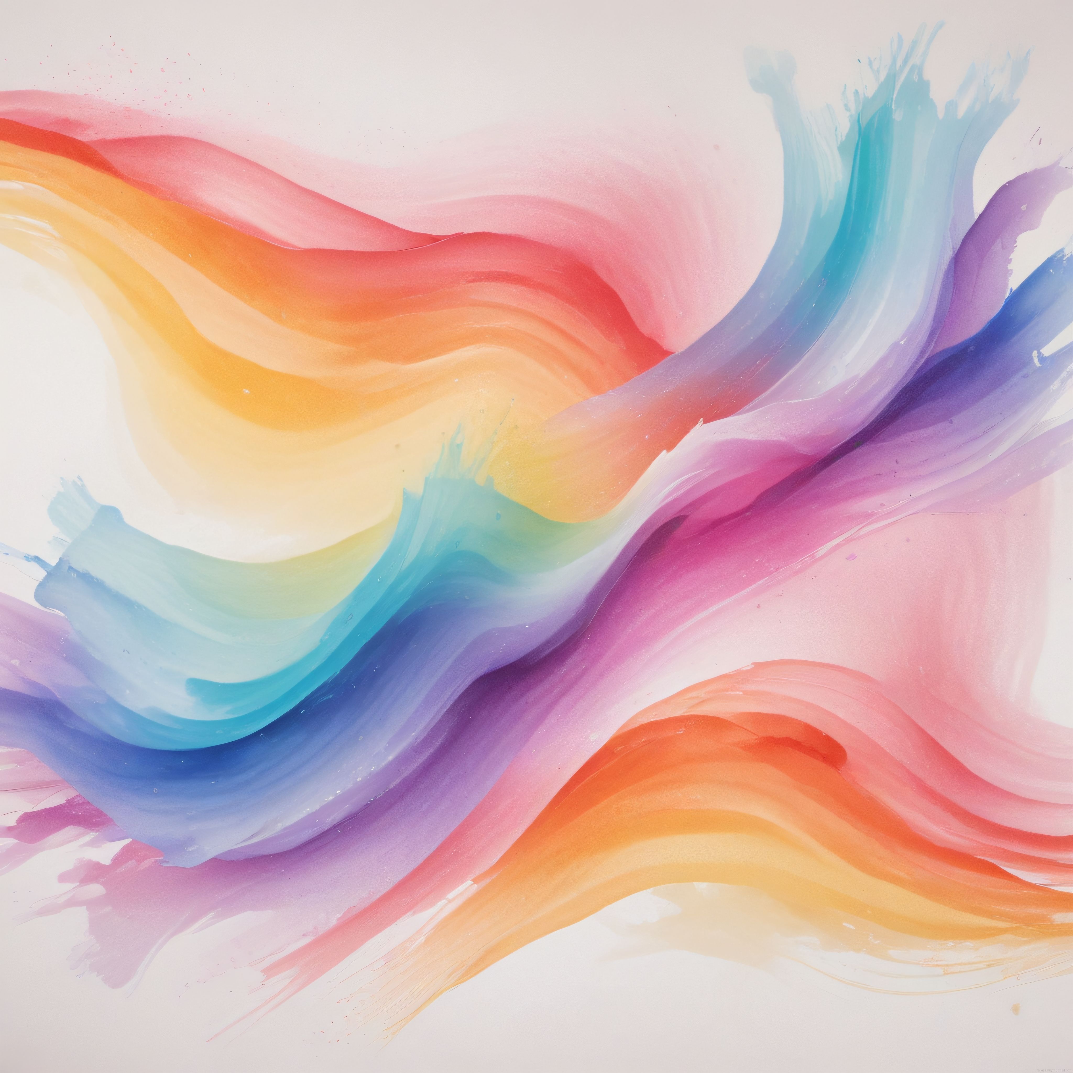 Pastel Renklerde Akışkan Suluboya Dalgaları ve Soyut Sanat Arkaplanı
