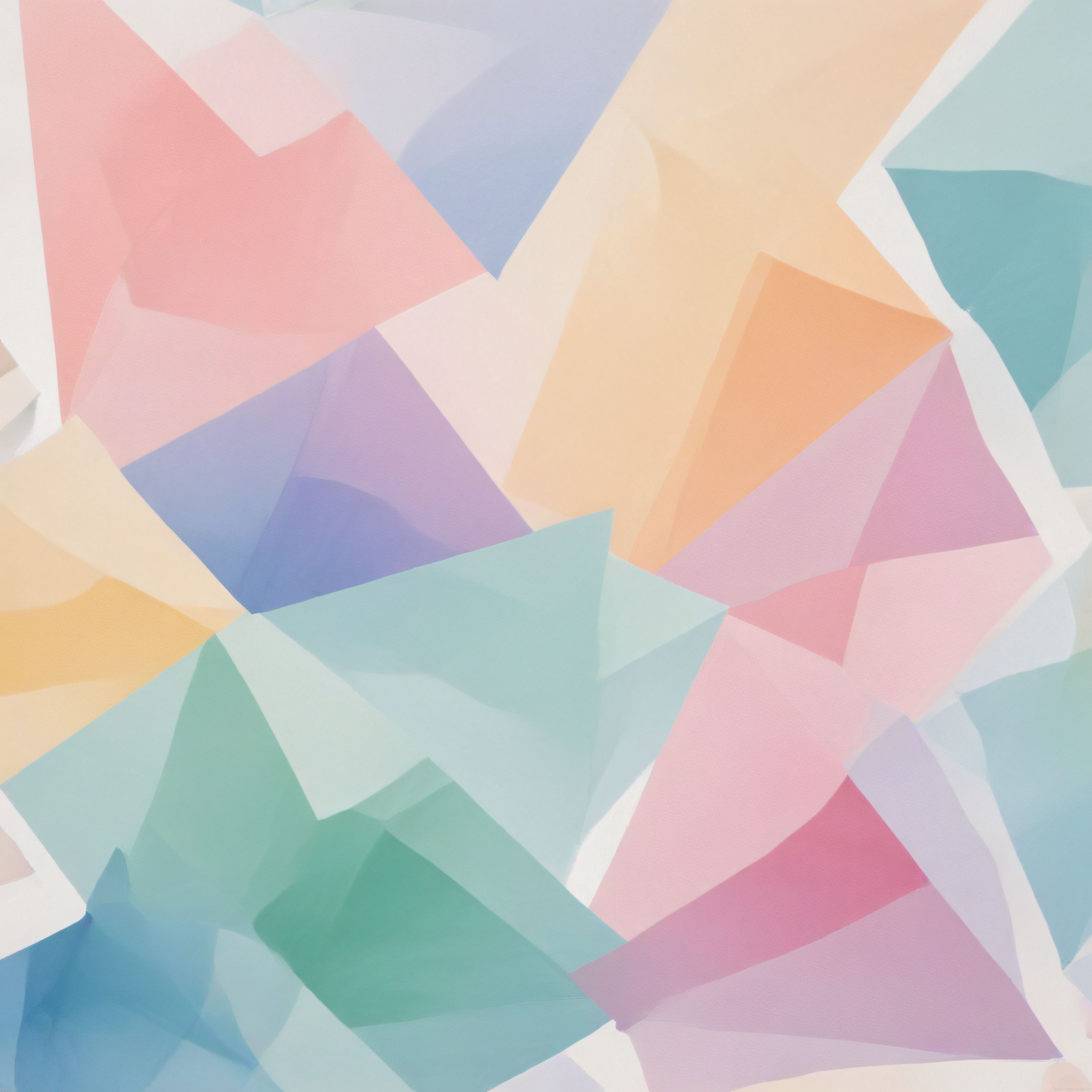 Pastel Renklerde Geometrik Soyut Dijital Arka Plan Tasarımı