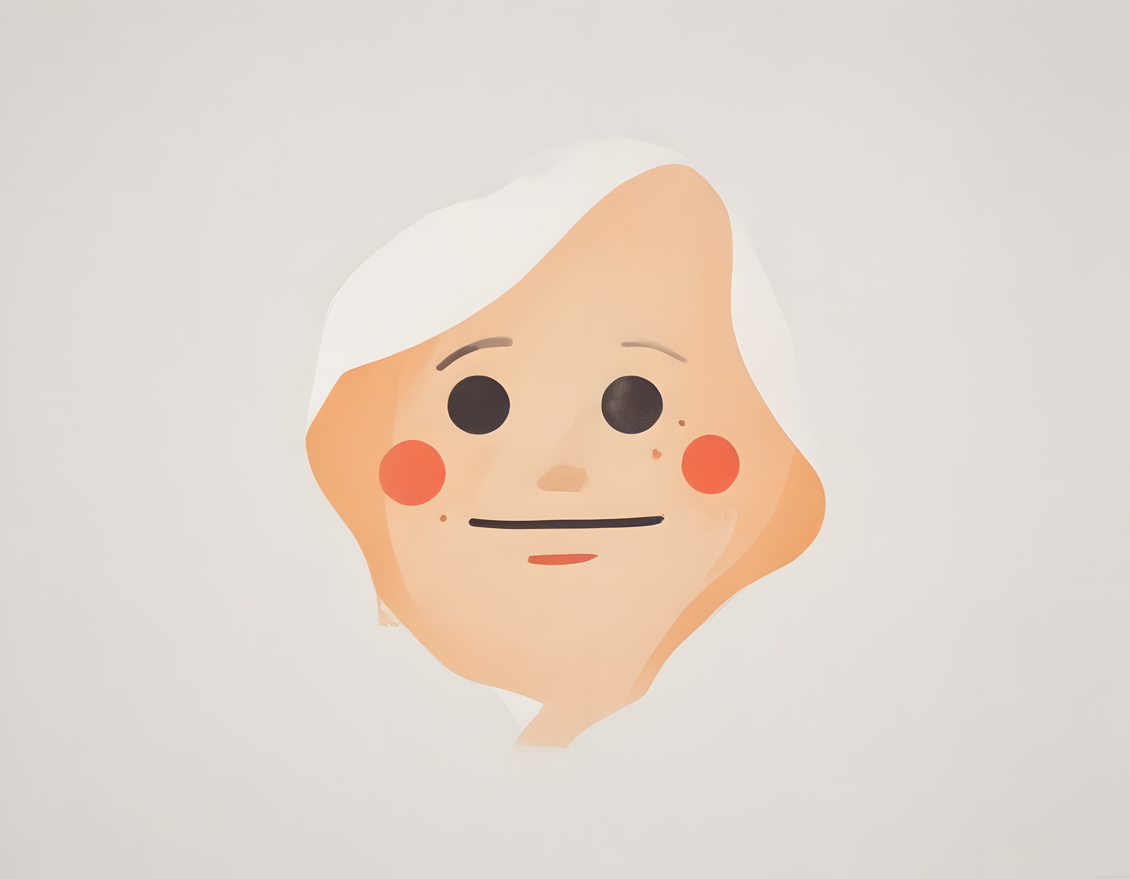 Pastel Renklerde Minimal Vektörel Yüz İllüstrasyonu ve Modern Karakter Tasarımı