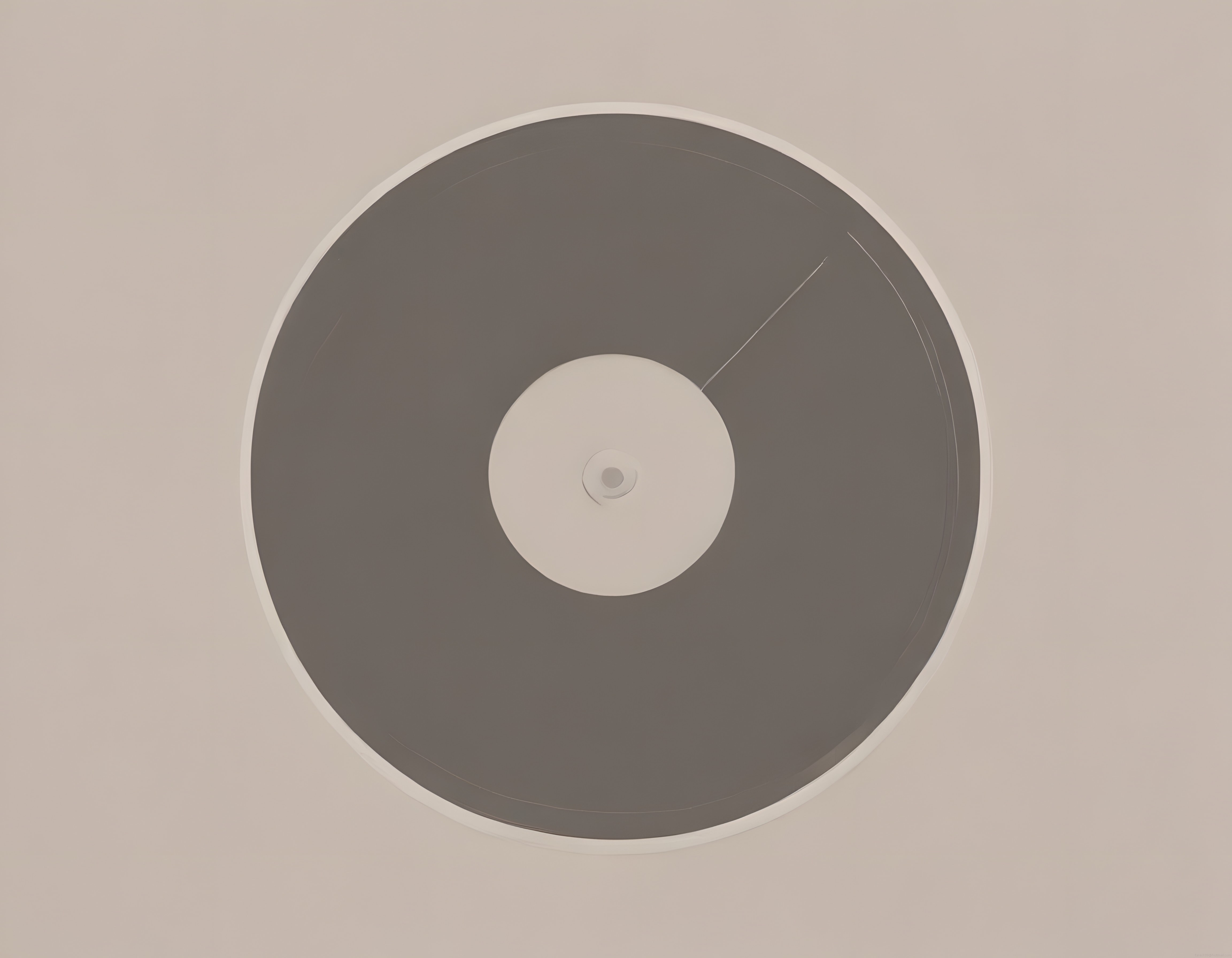 Pastel Renklerde Minimalist Vinil Plak Görseli ve Nostaljik Müzik Atmosferi