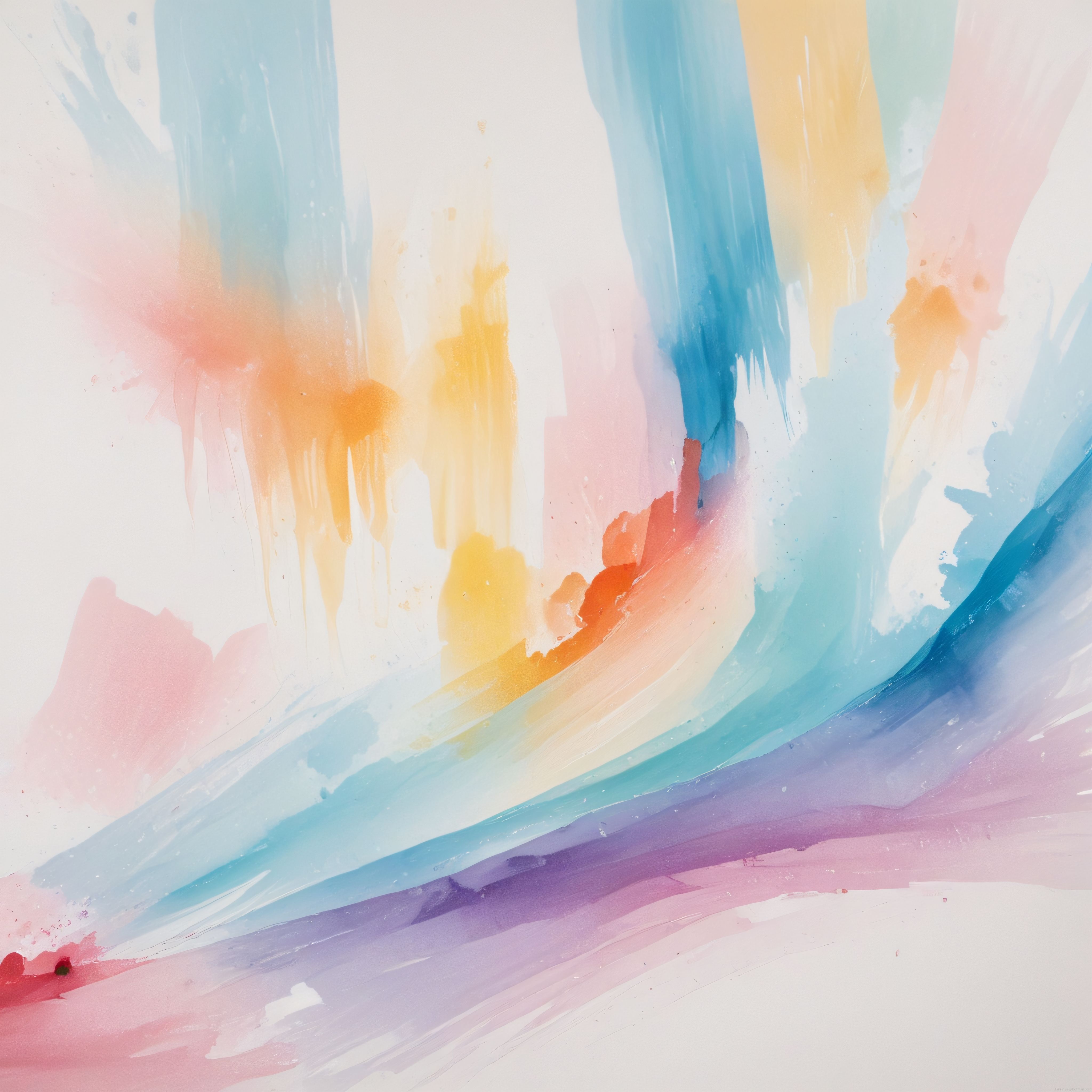Pastel Renklerde Suluboya Soyut Sanat Eseri ve Arkaplan Tasarımı