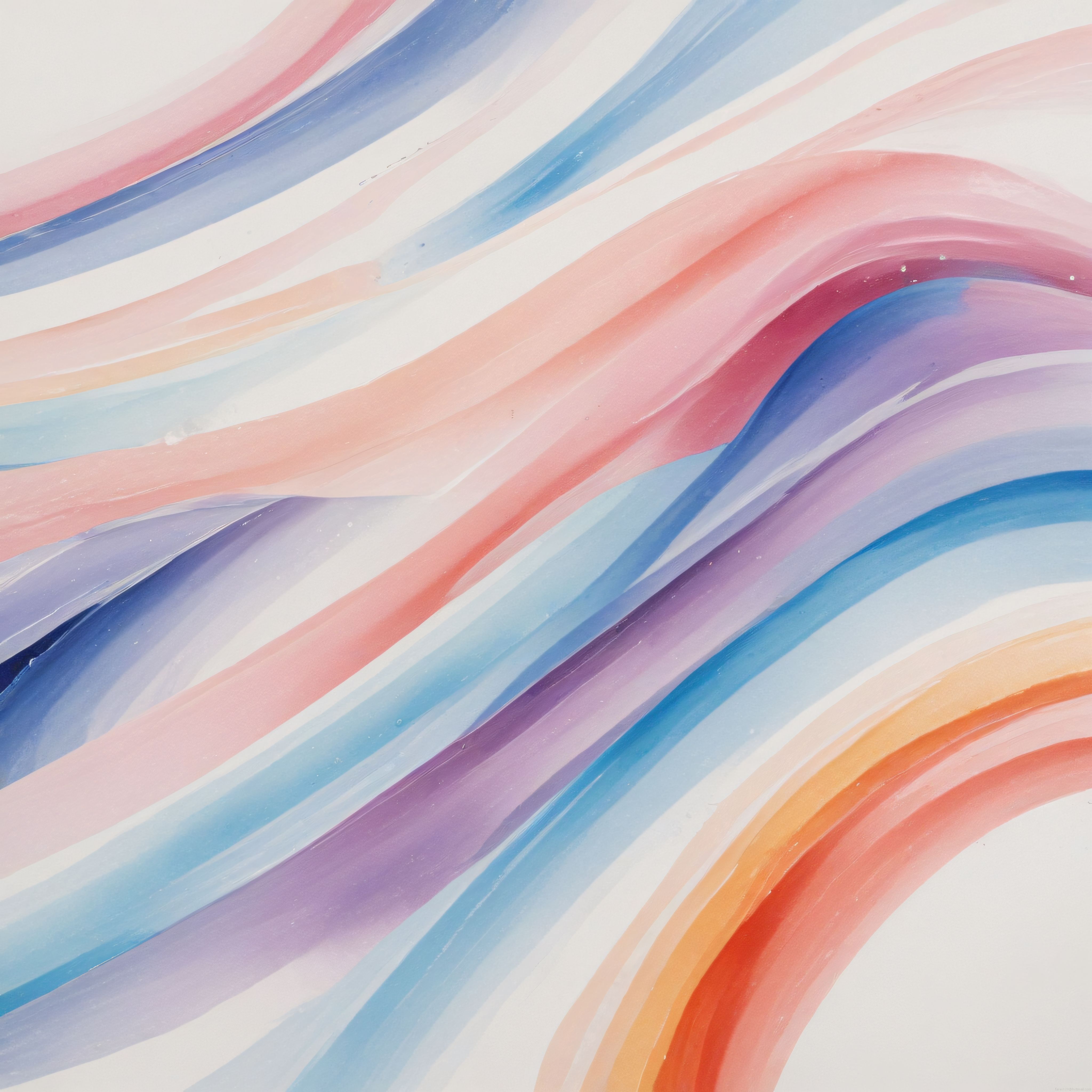 Pastel Renklerde Yumuşak Hatlı Soyut Sanat Eseri ve Duvar Kağıdı Arka Planı