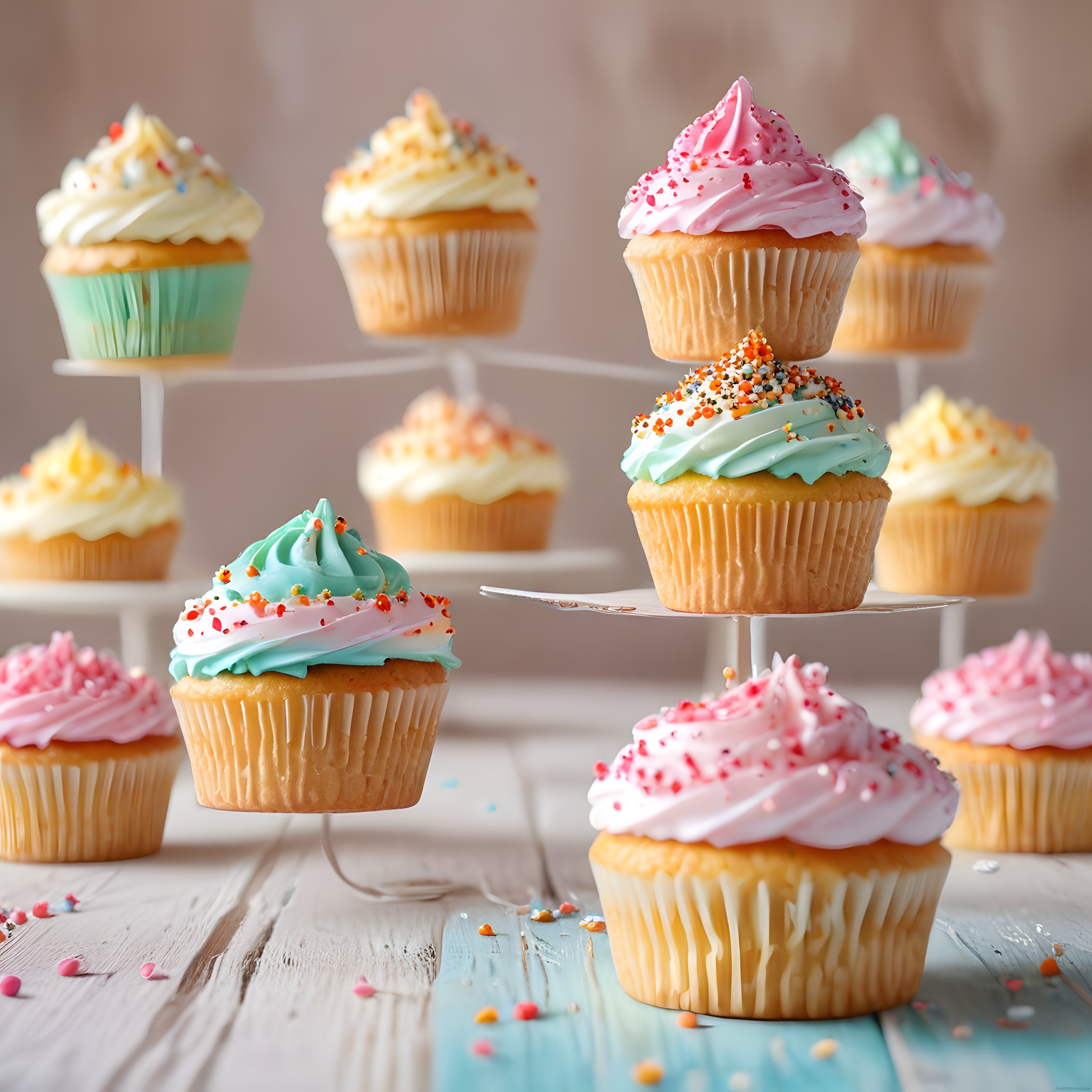 Pastel Renkli Kapkekler: Tatlı Sunum İlhamı ve Lezzetli Tarif Fikirleri