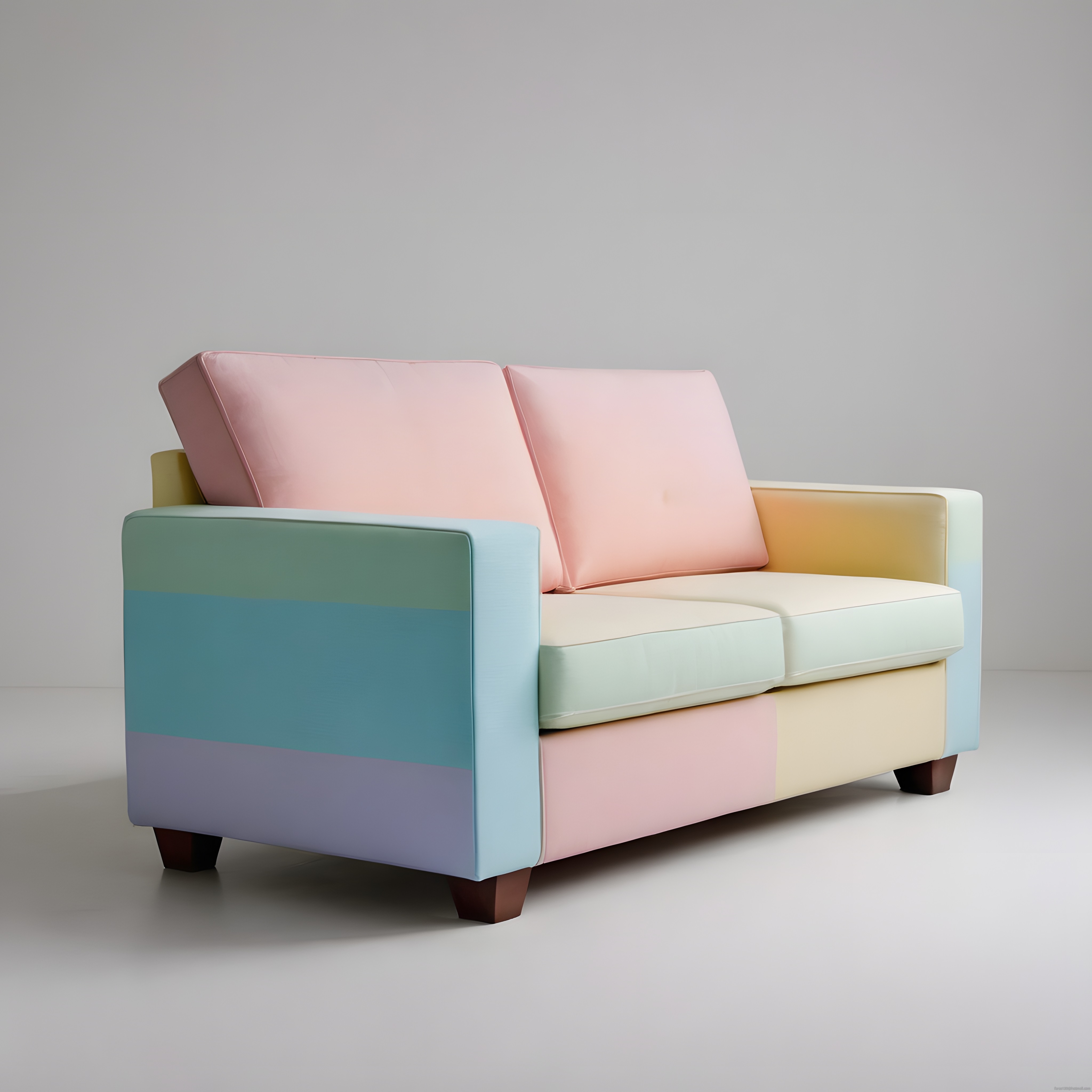 Pastel Renkli Modern Kanepe Tasarımı ve Minimalist İç Mekan Konsepti