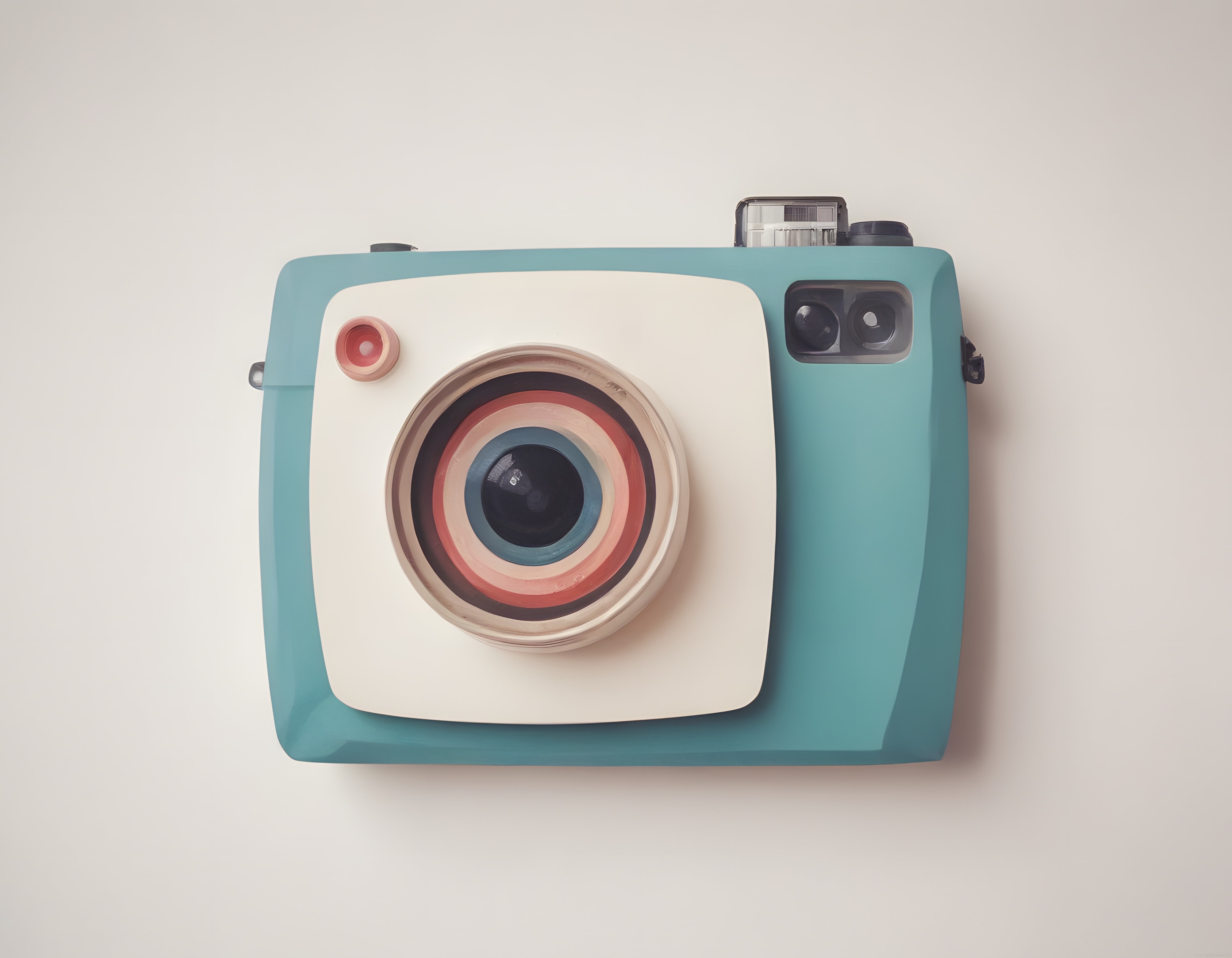 Pastel Renkli Retro Anlık Fotoğraf Makinesi ile Nostaljik Anları Yakala