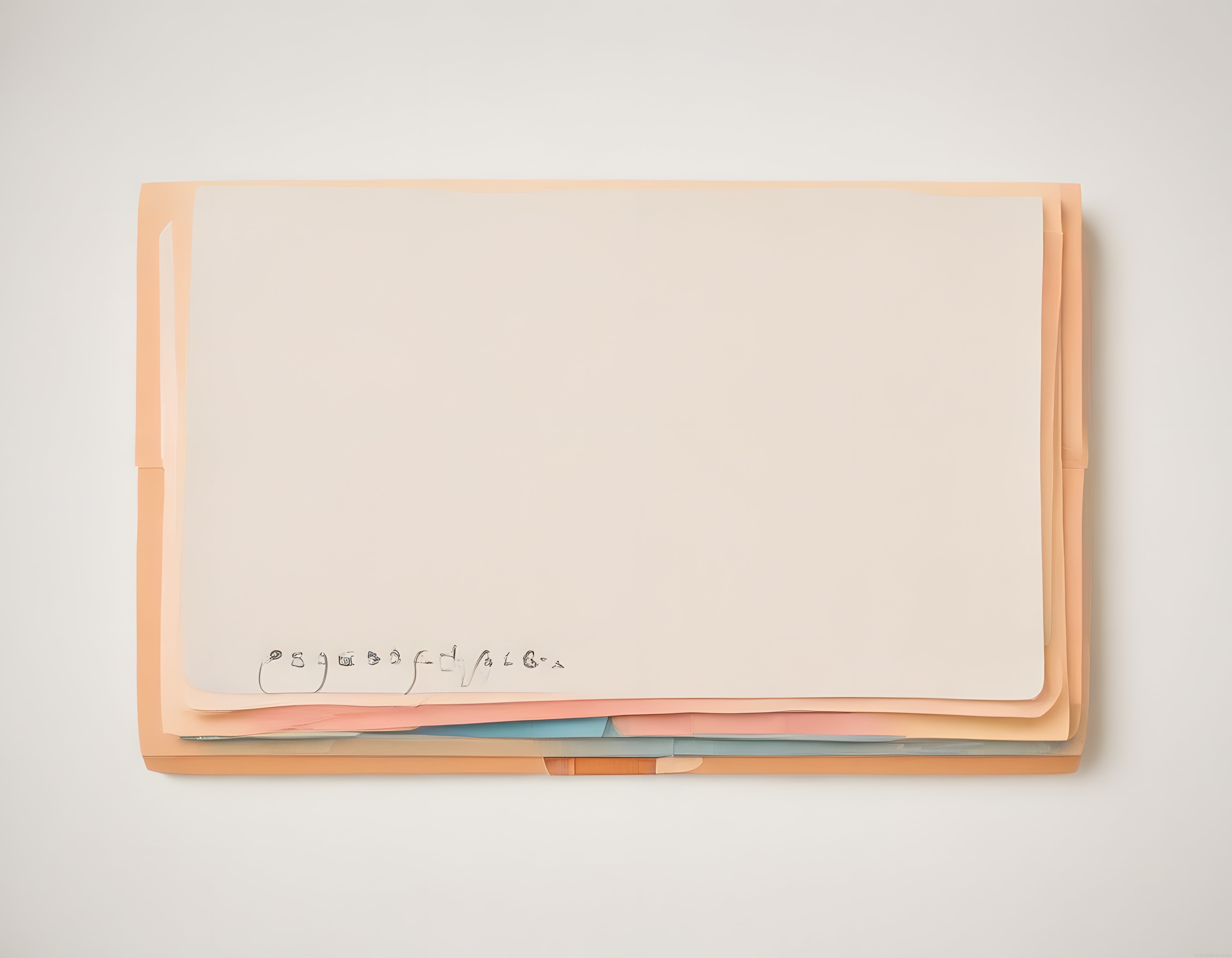 Pastel Renkli Şeffaf Dosyalar ve Kağıtlarla Minimalist Organizasyon Düzeni