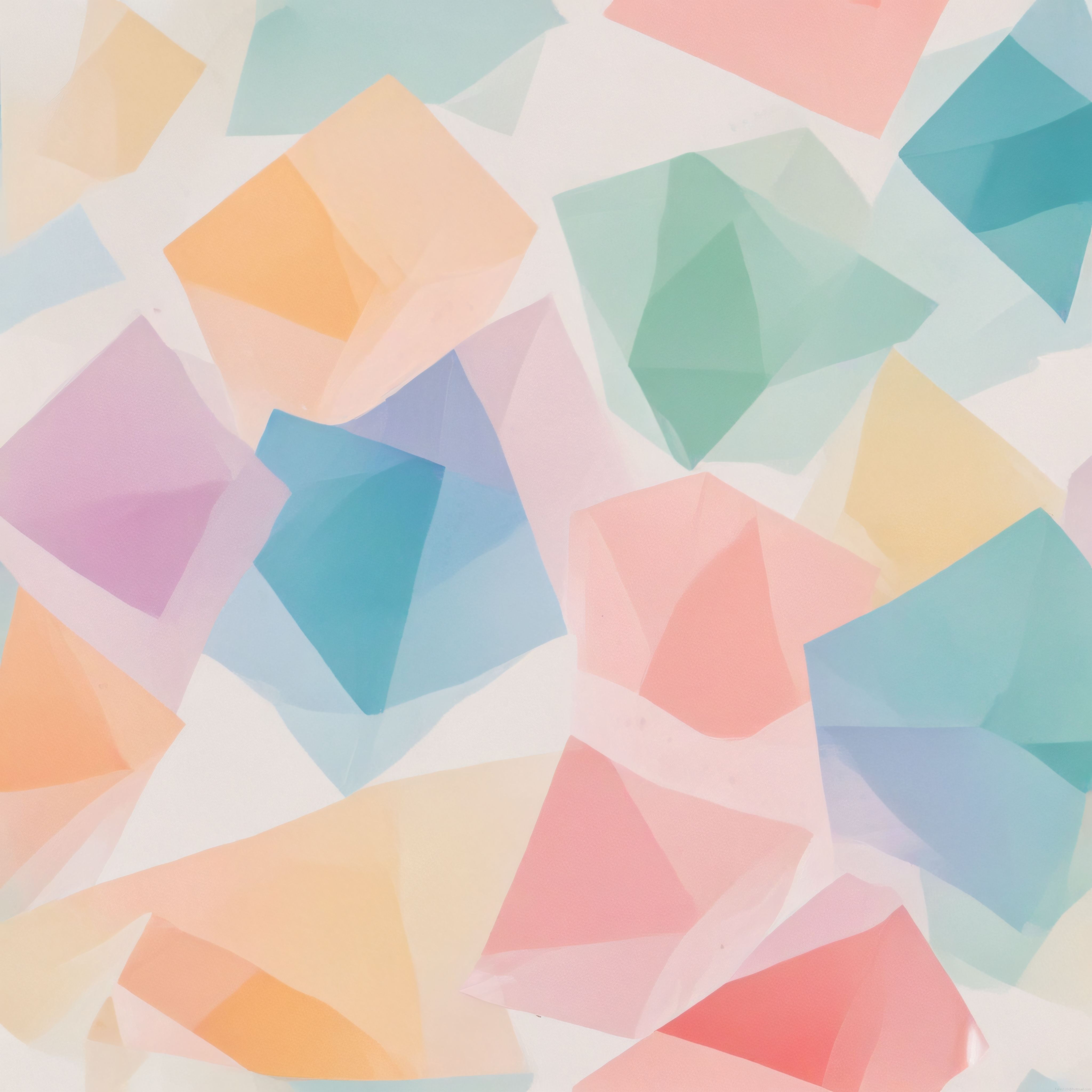 Pastel Renkli Soyut Geometrik Desen: Yumuşak Tonlarda Minimalist Arka Plan